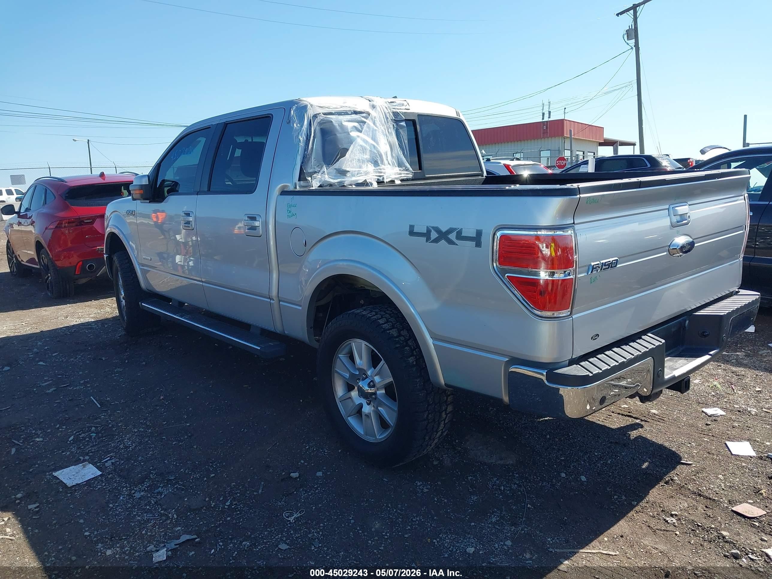 2013 Ford F-150 Lariat Silver vin: 1FTFW1ET8DFB96323
