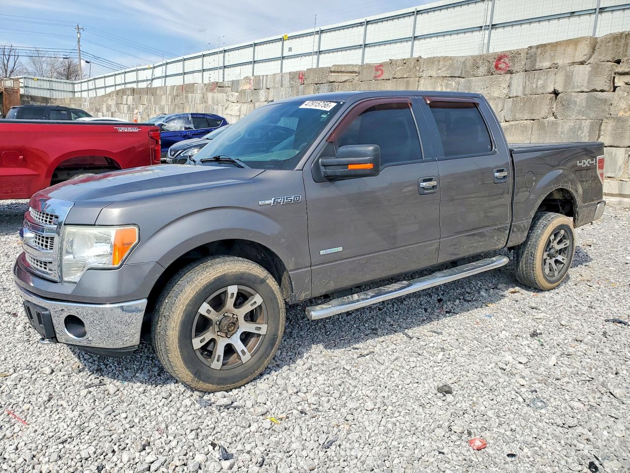 2013 Ford F150 Supercrew Gray vin: 1FTFW1ET8DFD54613