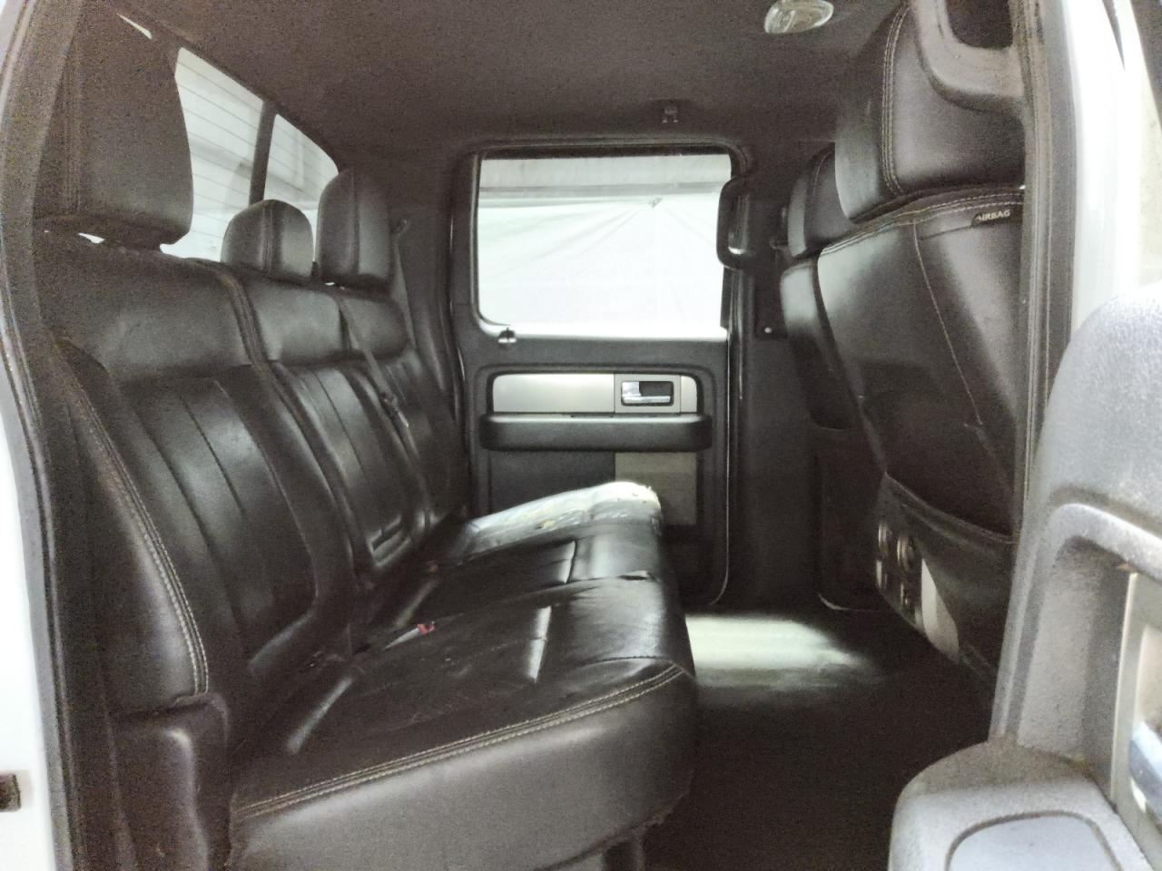 2013 Ford F150 Supercrew White vin: 1FTFW1ET8DKE32279 Damage: Left Rear Seat Cushion, Torn, > 12 Inches