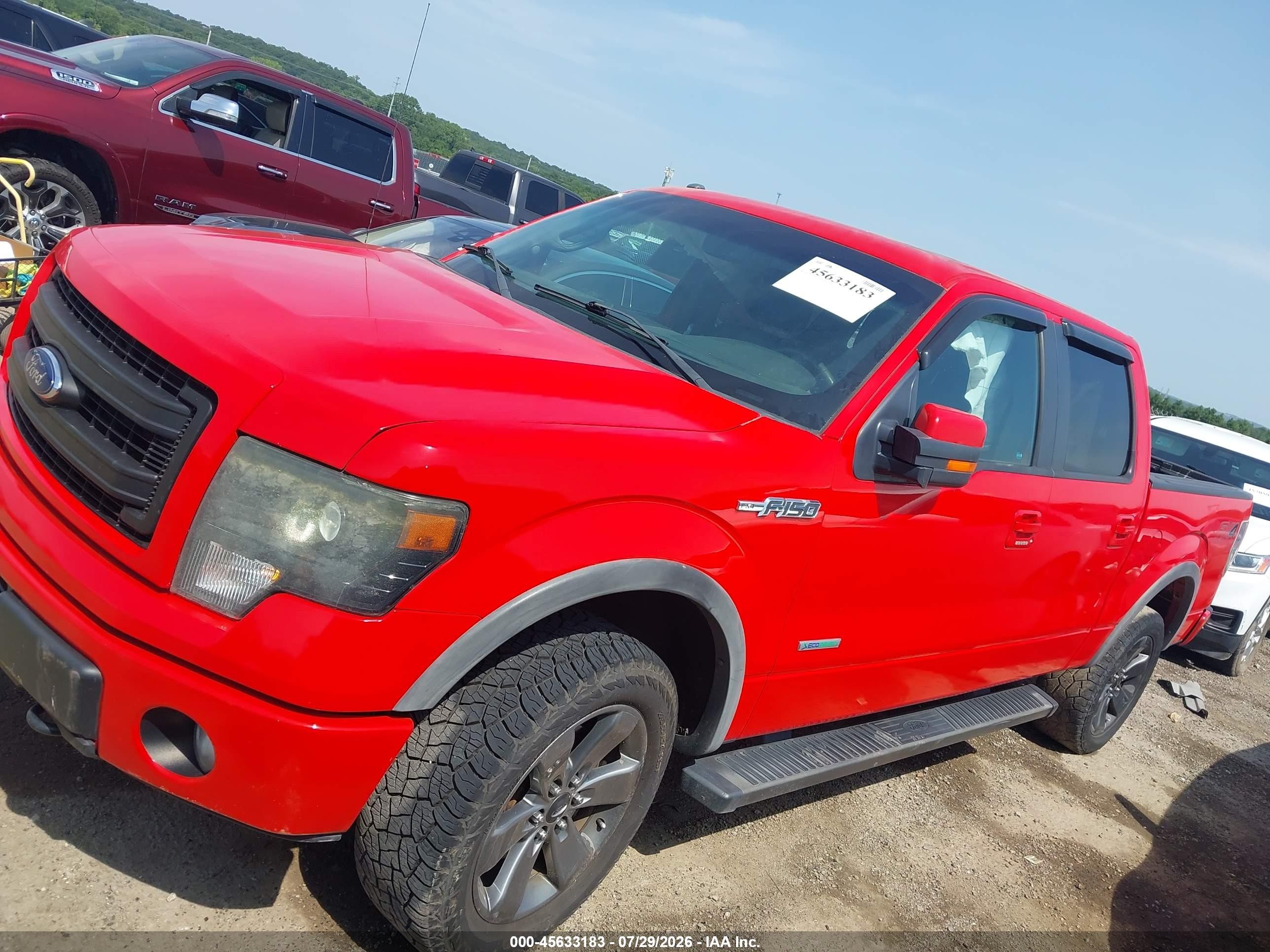 2014 Ford F-150 Fx4 Red vin: 1FTFW1ET8EKE51948