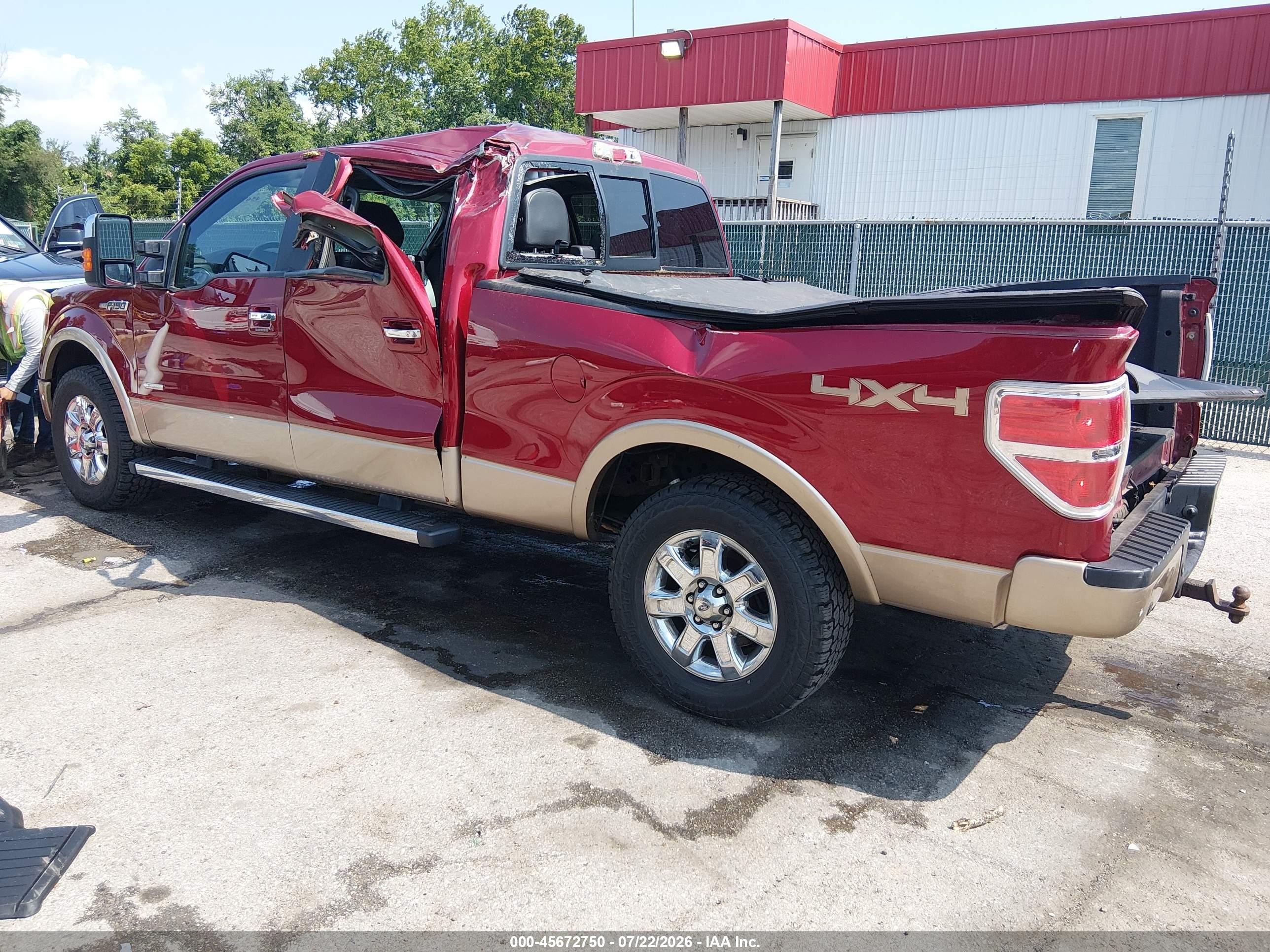 2014 Ford F-150 Lariat Red vin: 1FTFW1ET8EKF52178