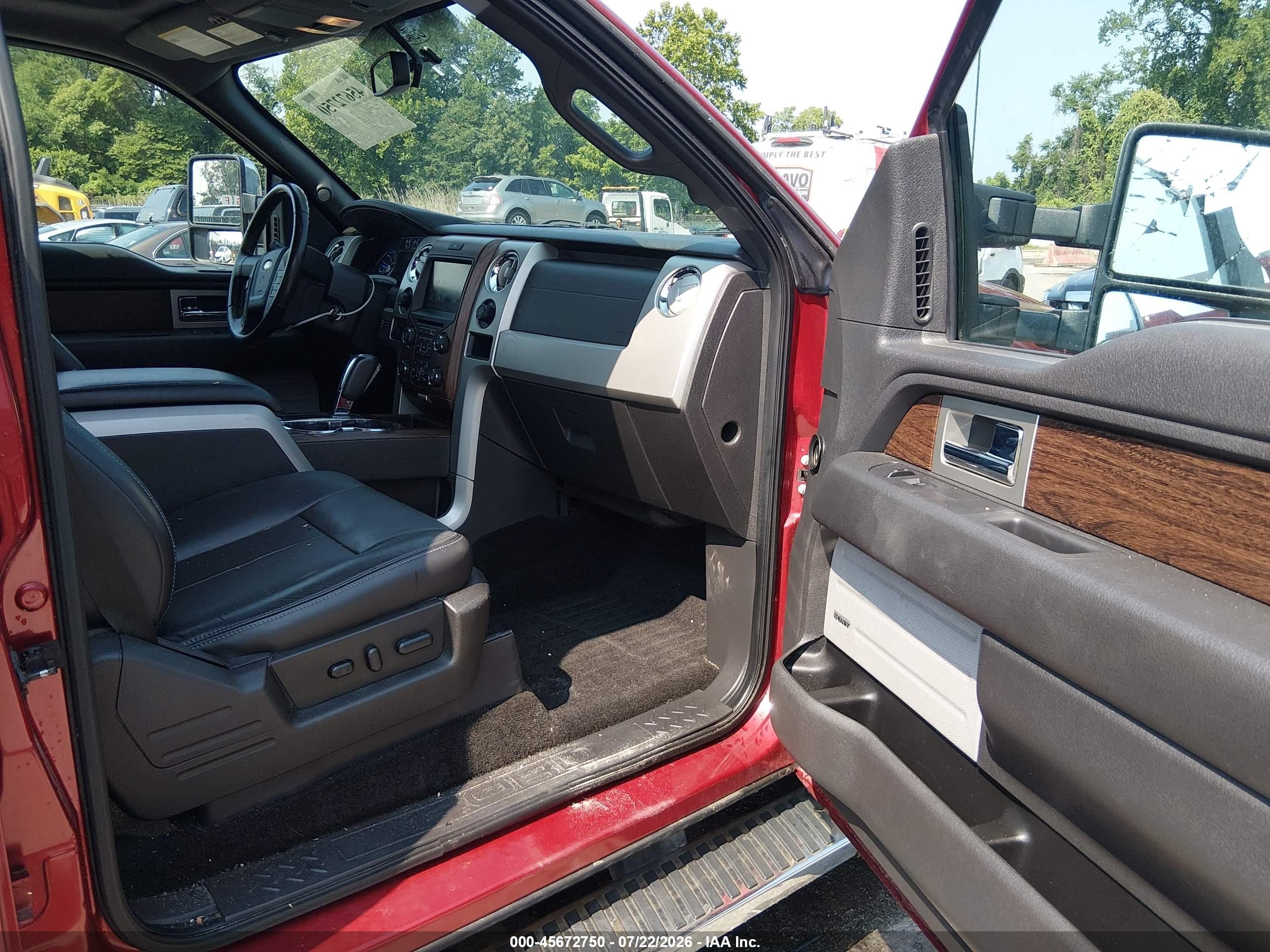 2014 Ford F-150 Lariat Red vin: 1FTFW1ET8EKF52178