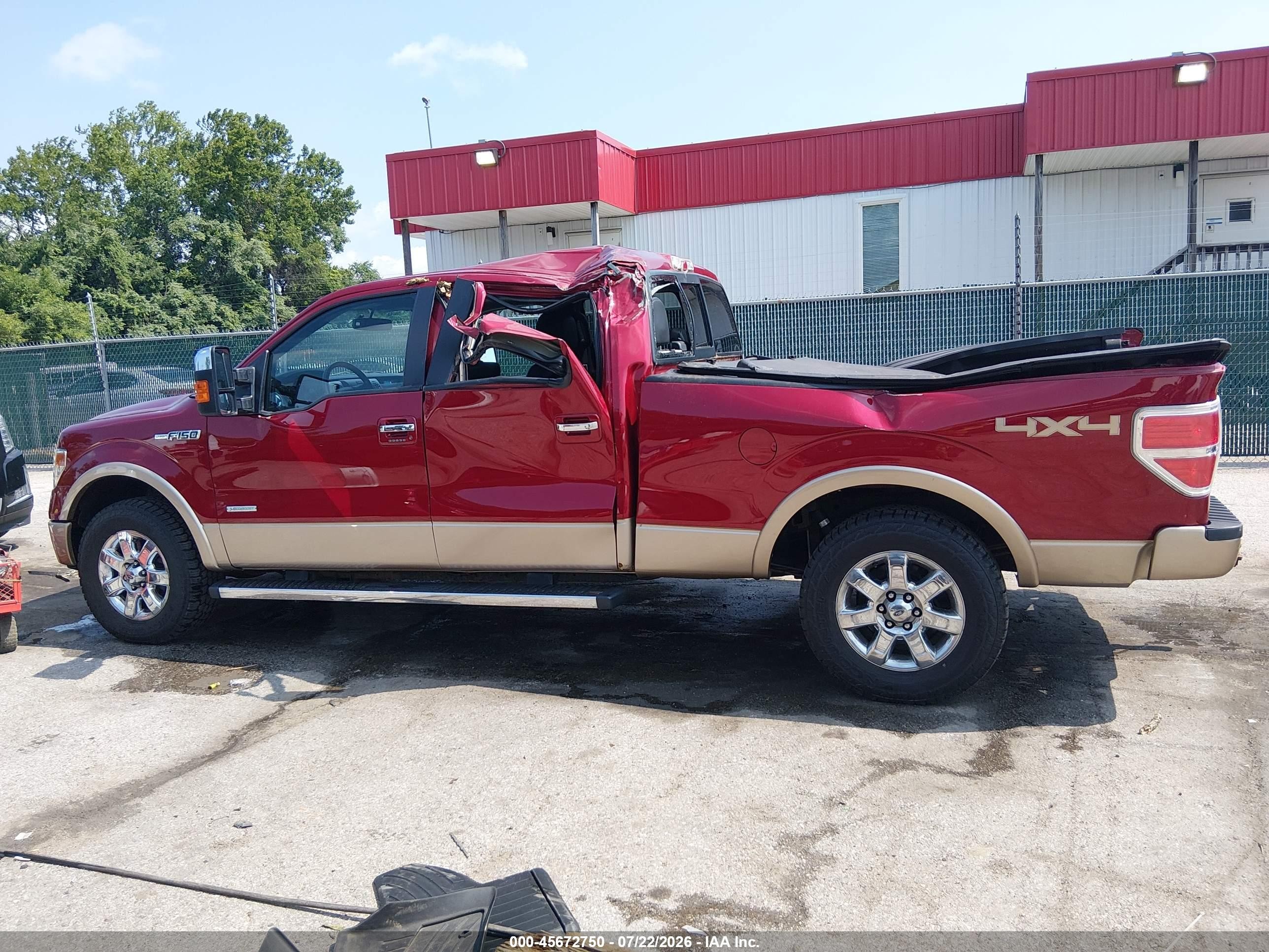 2014 Ford F-150 Lariat Red vin: 1FTFW1ET8EKF52178