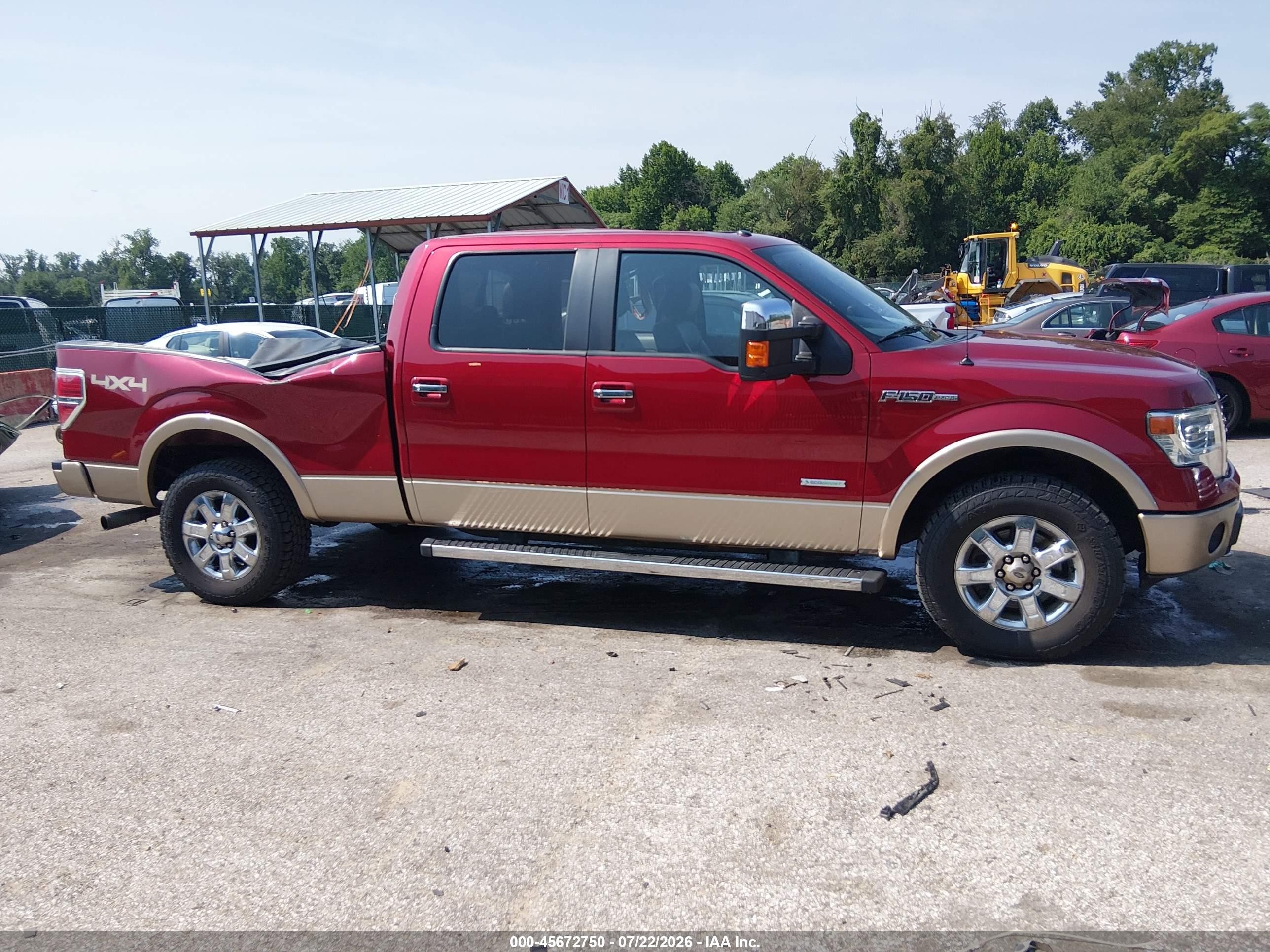 2014 Ford F-150 Lariat Red vin: 1FTFW1ET8EKF52178