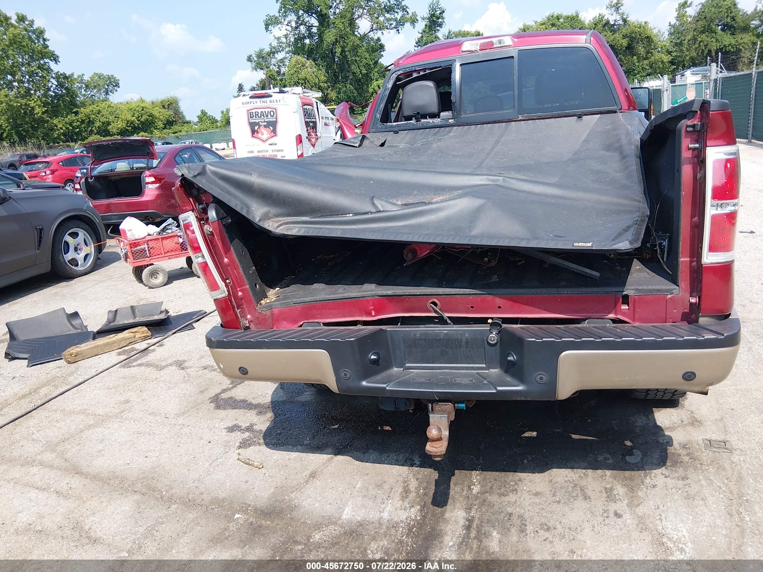 2014 Ford F-150 Lariat Red vin: 1FTFW1ET8EKF52178