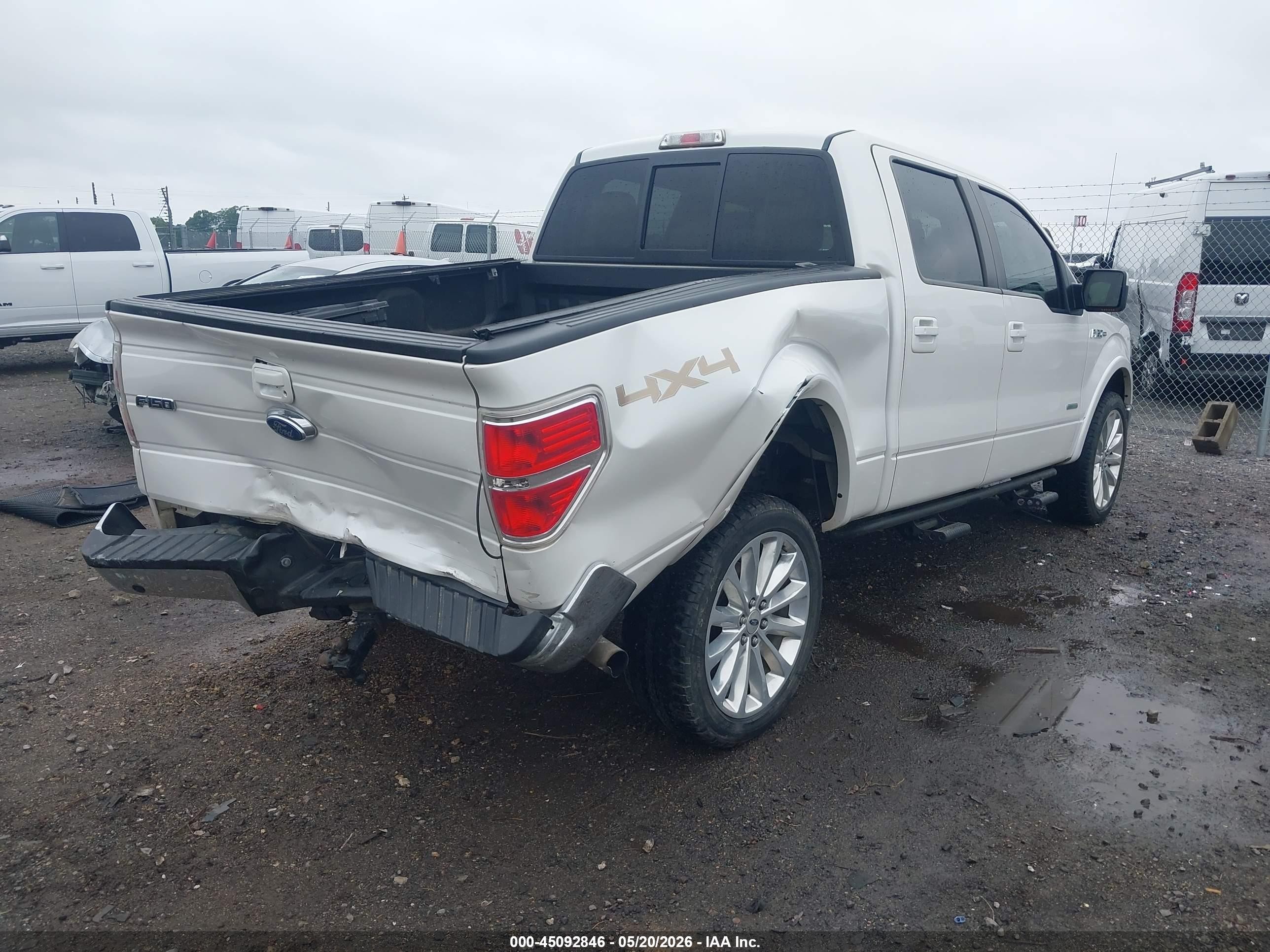 2014 Ford F-150 Lariat White vin: 1FTFW1ET8EKF53640