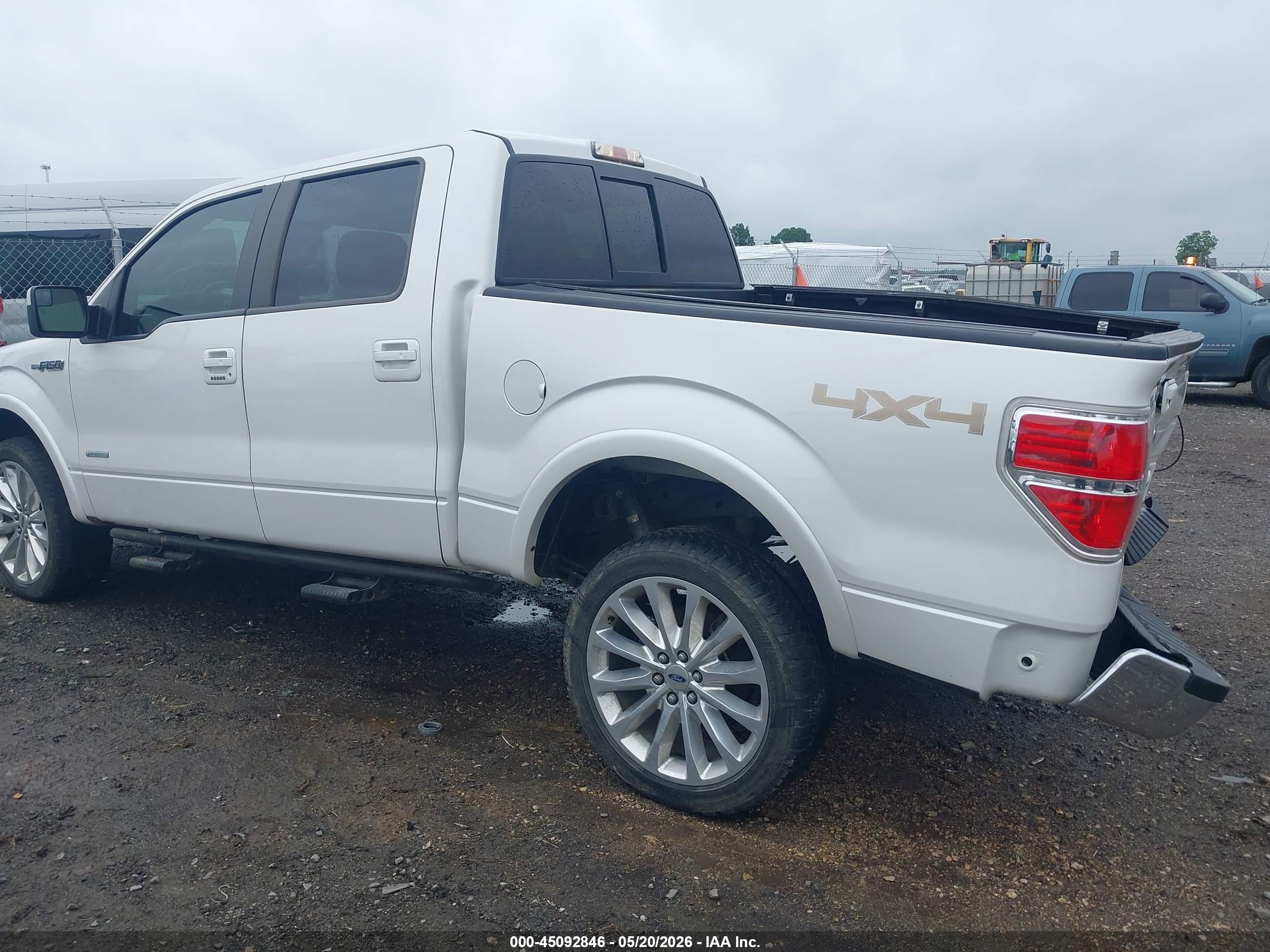 2014 Ford F-150 Lariat White vin: 1FTFW1ET8EKF53640