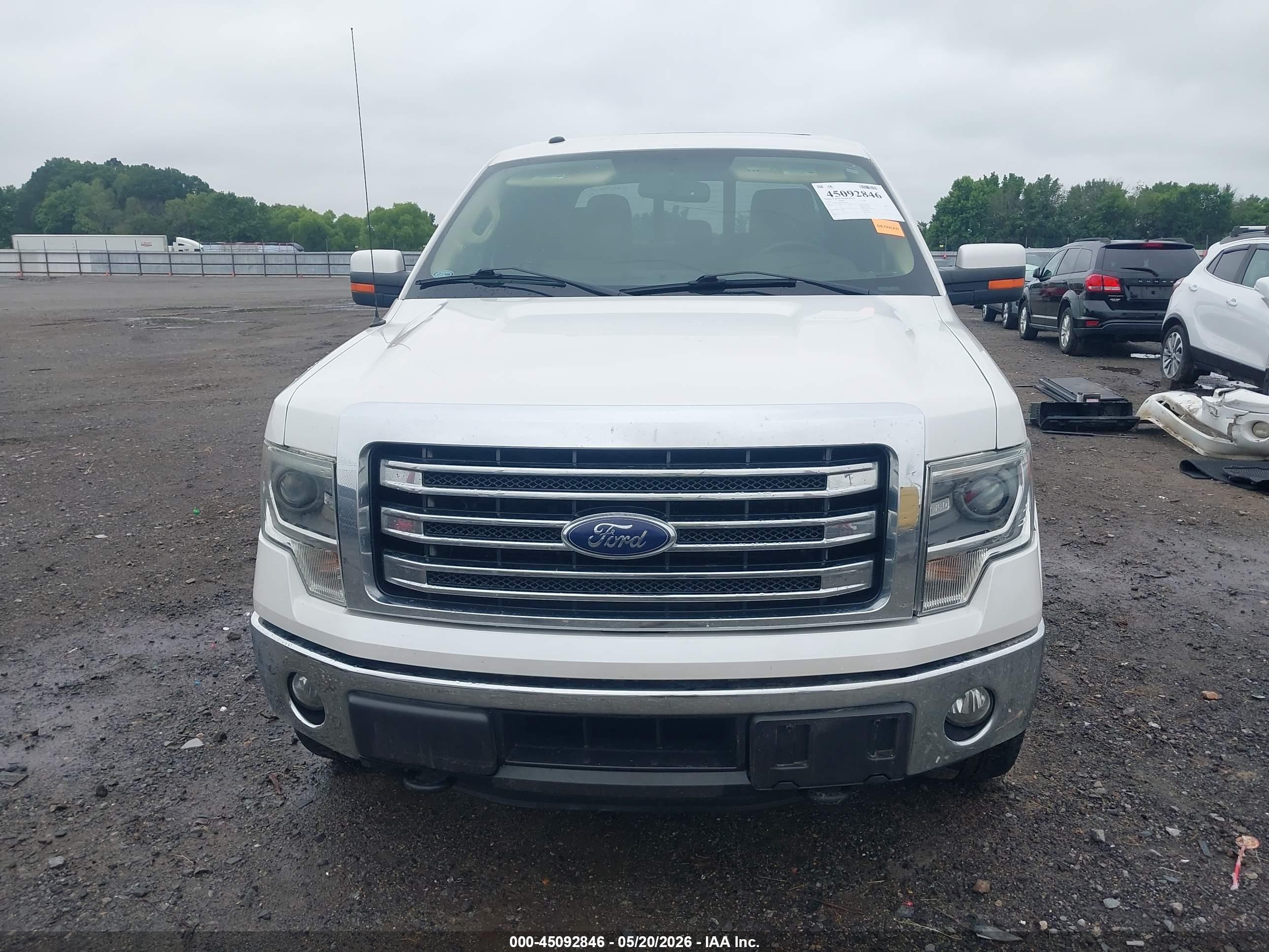 2014 Ford F-150 Lariat White vin: 1FTFW1ET8EKF53640