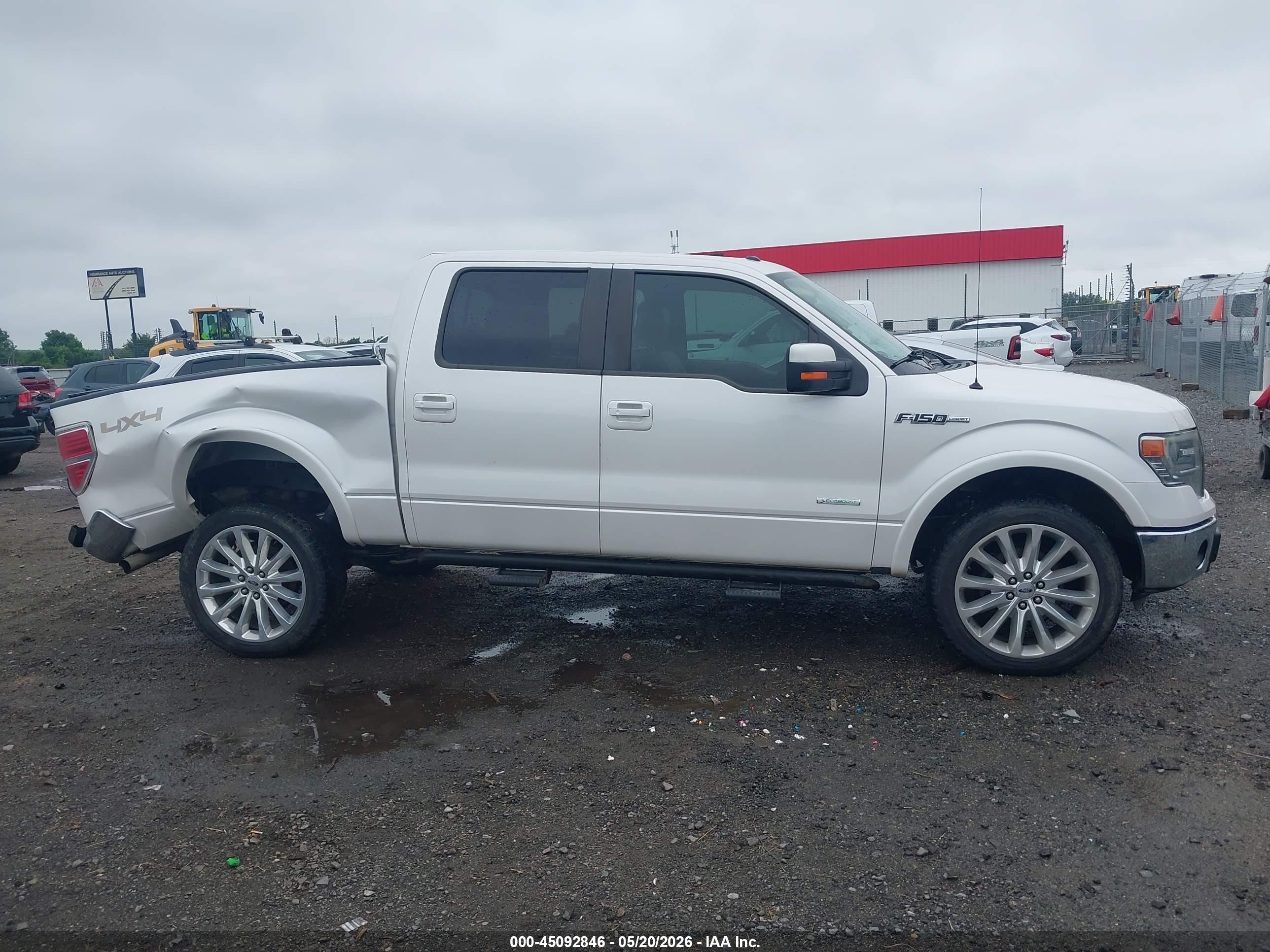2014 Ford F-150 Lariat White vin: 1FTFW1ET8EKF53640