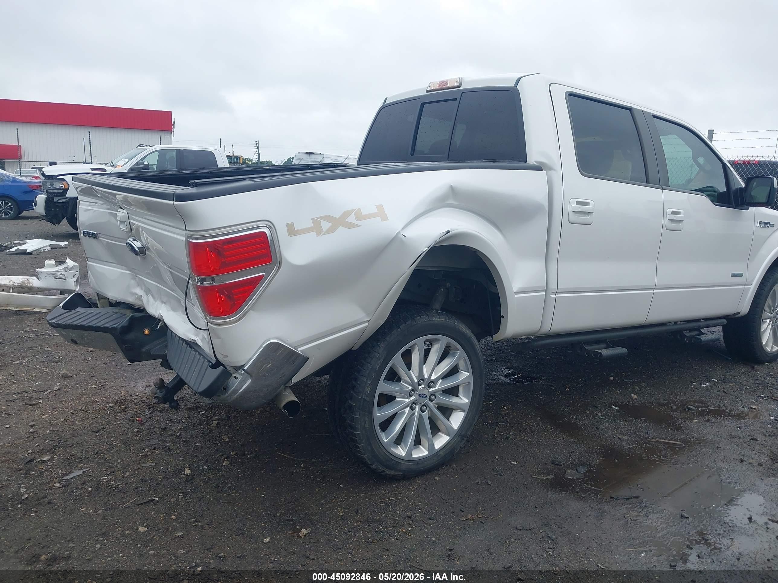 2014 Ford F-150 Lariat White vin: 1FTFW1ET8EKF53640