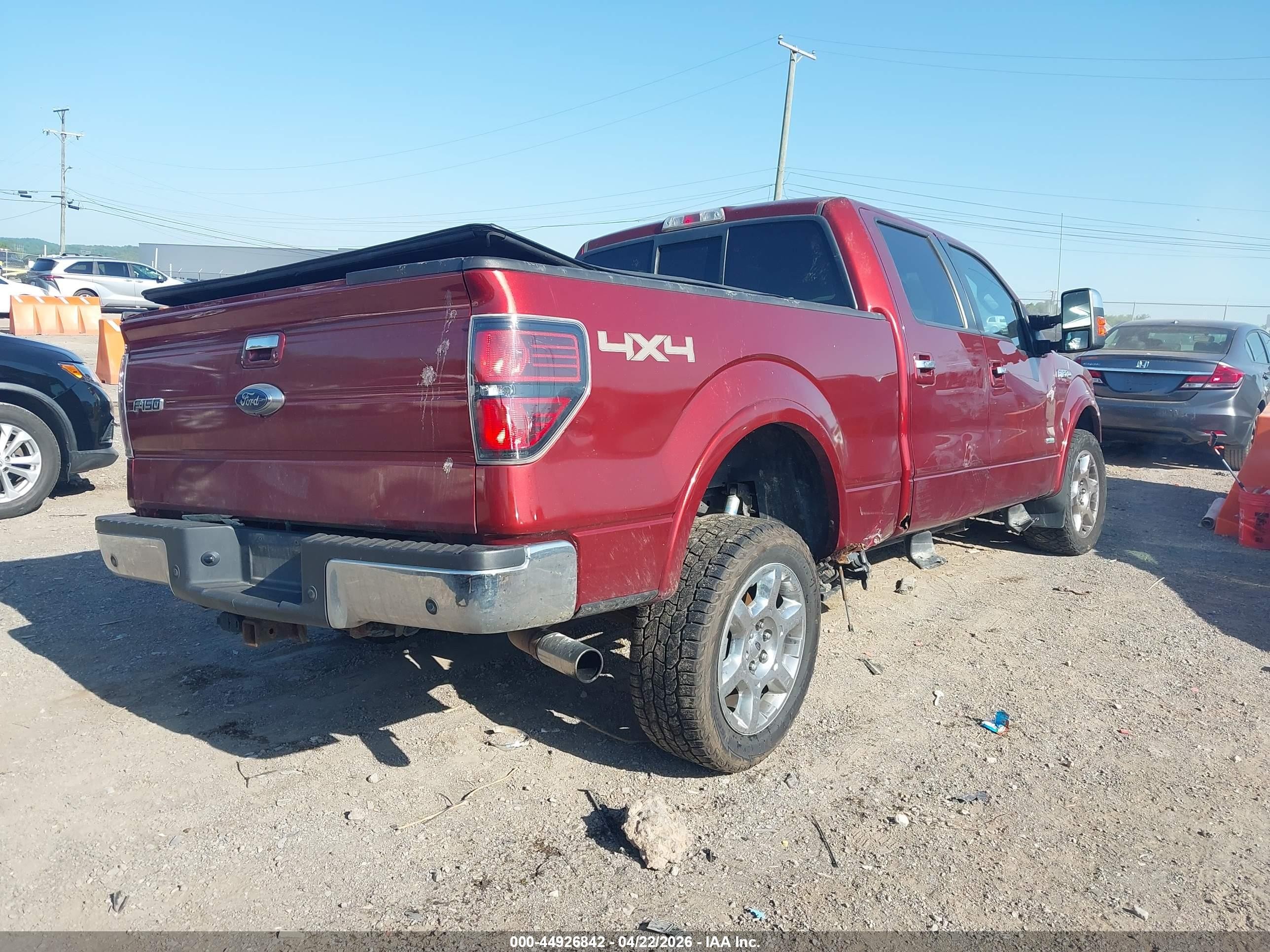 2014 Ford F-150 Lariat Red vin: 1FTFW1ET8EKF70499