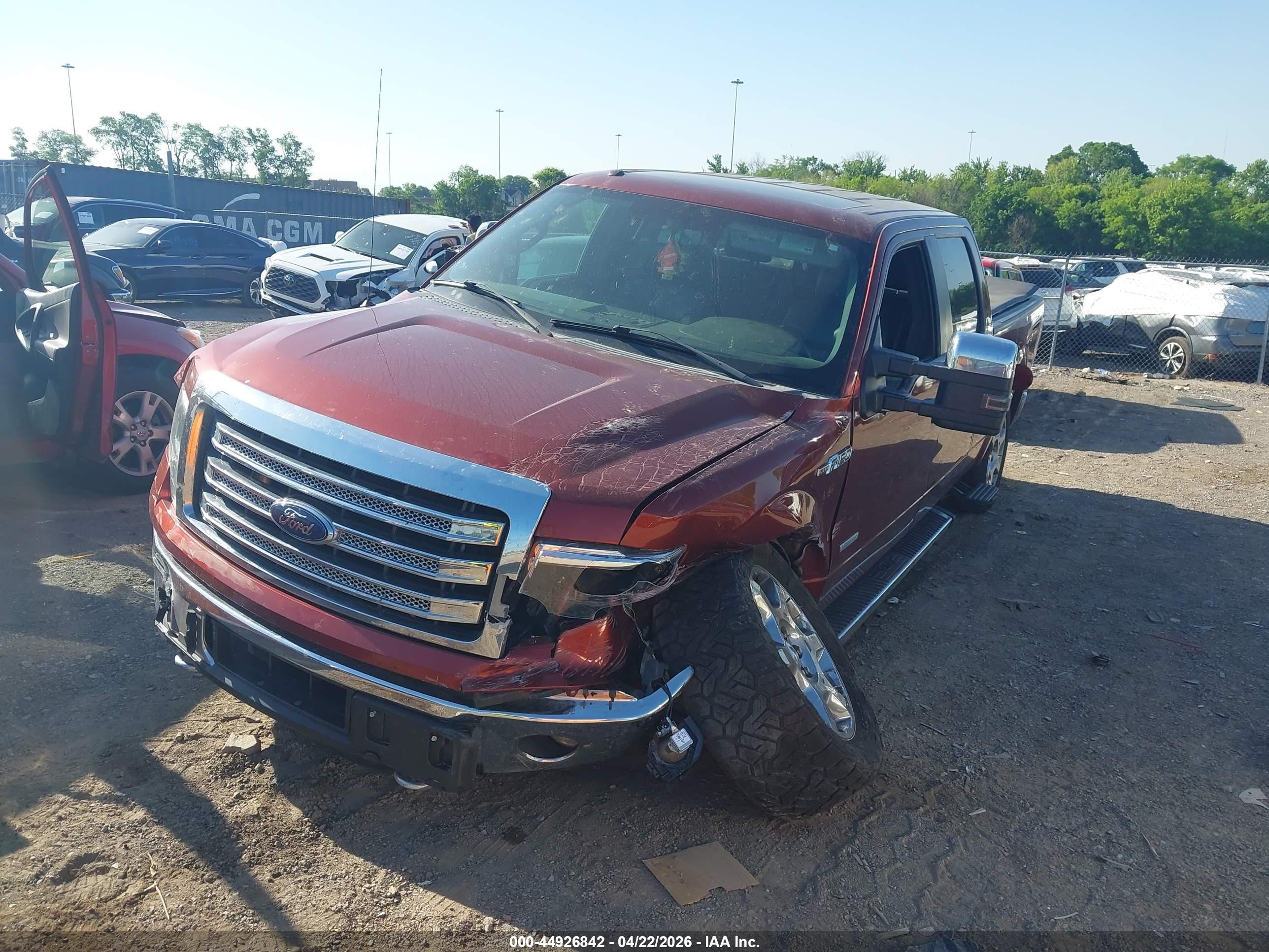 2014 Ford F-150 Lariat Red vin: 1FTFW1ET8EKF70499