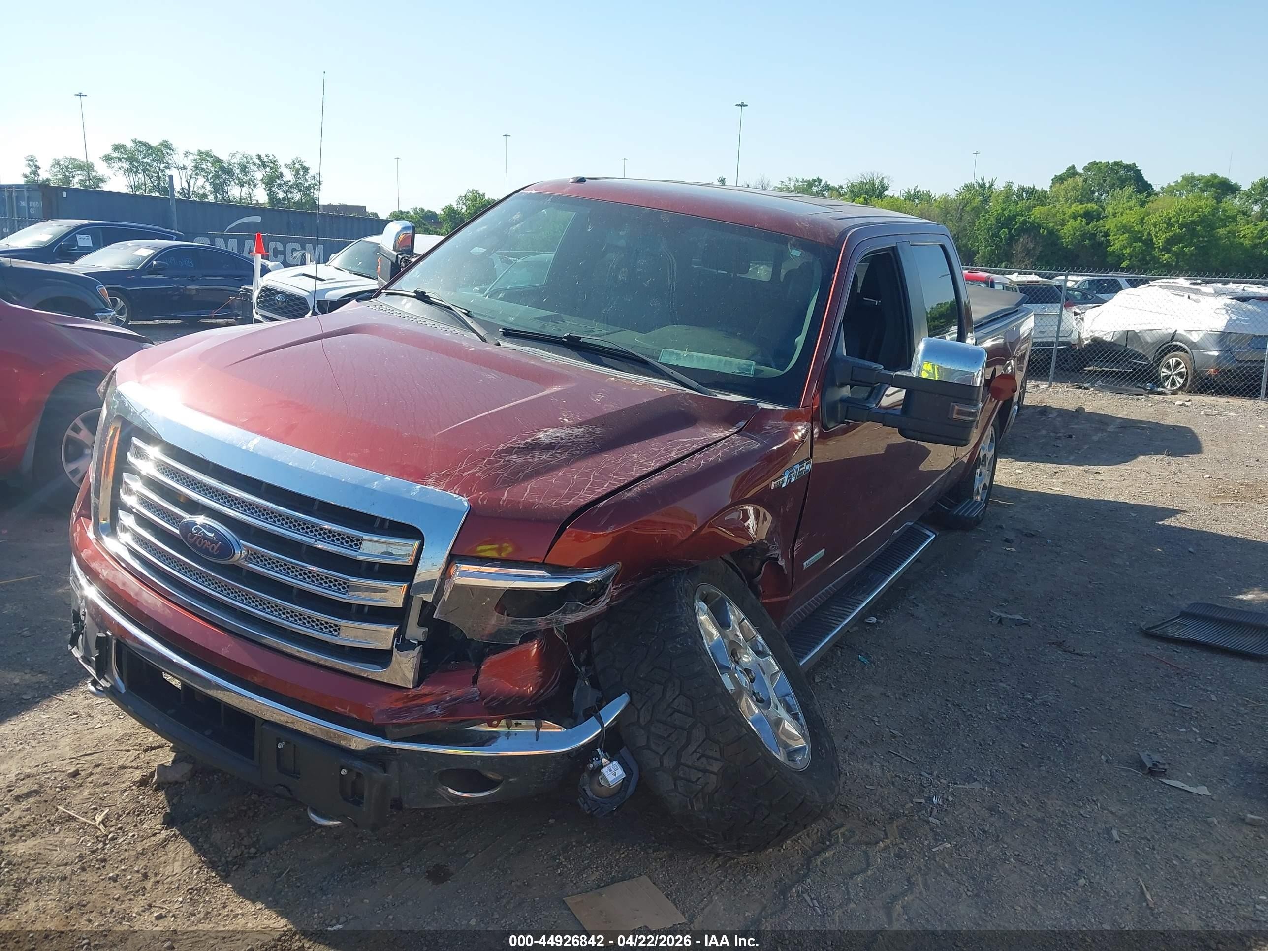 2014 Ford F-150 Lariat Red vin: 1FTFW1ET8EKF70499