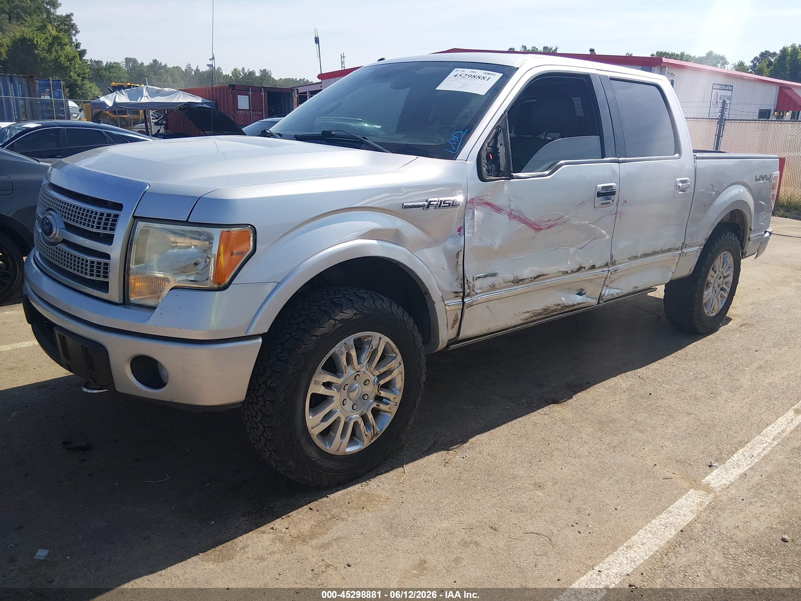 2011 Ford F-150 Platinum Silver vin: 1FTFW1ET9BFA93652