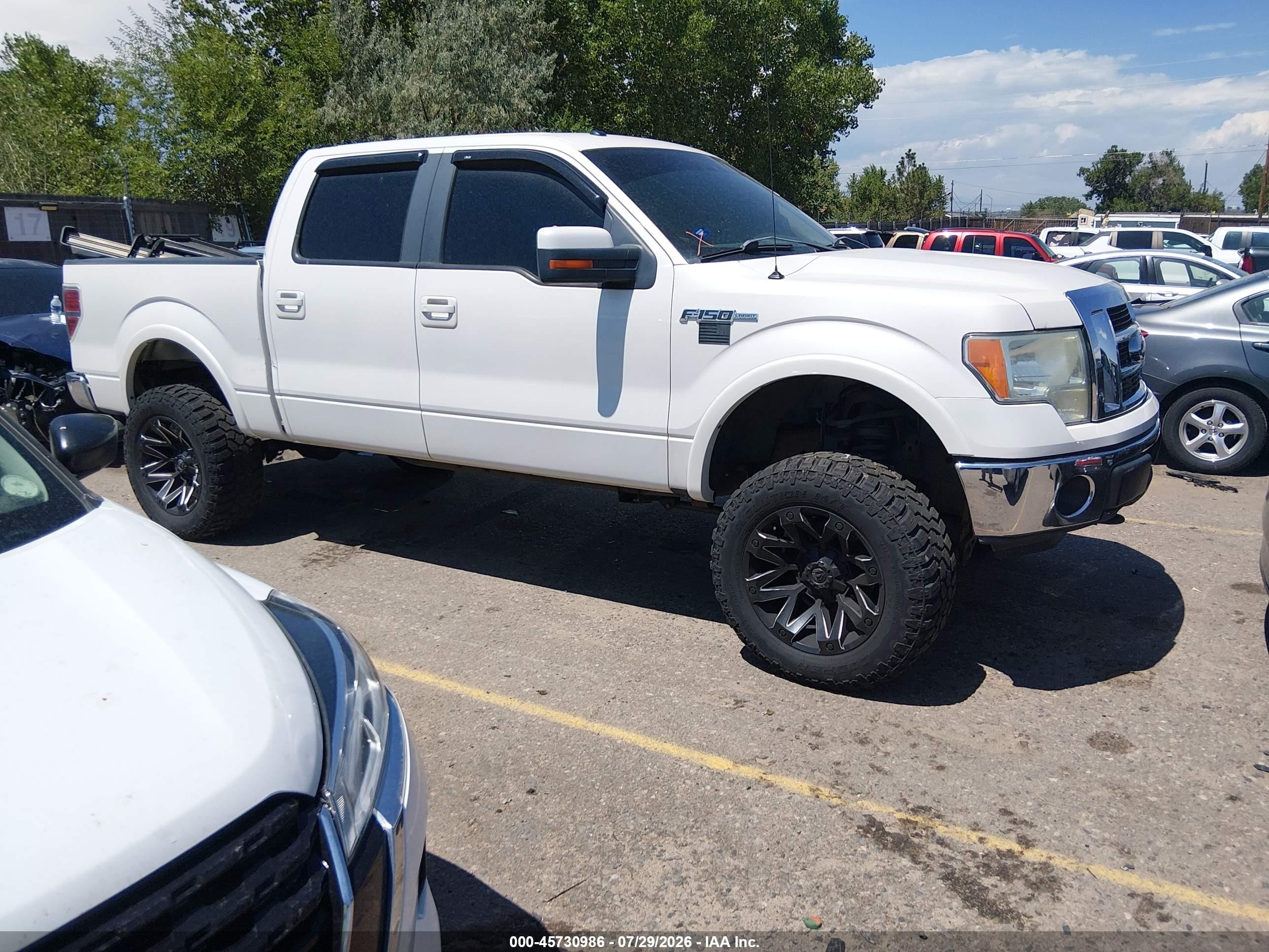 2011 Ford F-150 Lariat White vin: 1FTFW1ET9BFB80743