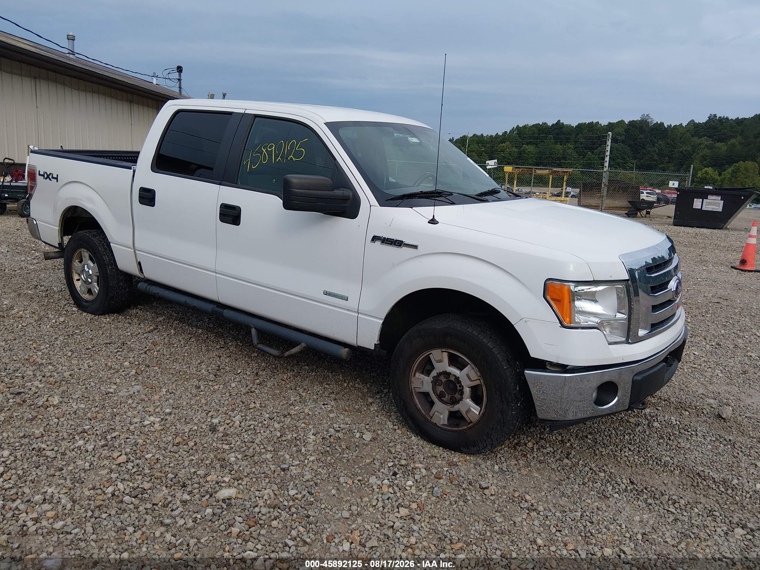 2011 Ford F-150 Xlt White vin: 1FTFW1ET9BFB93024