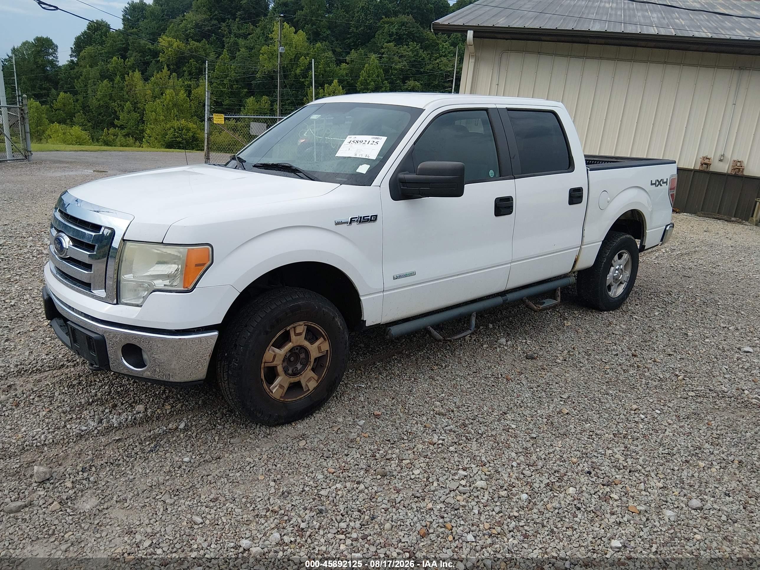 2011 Ford F-150 Xlt White vin: 1FTFW1ET9BFB93024