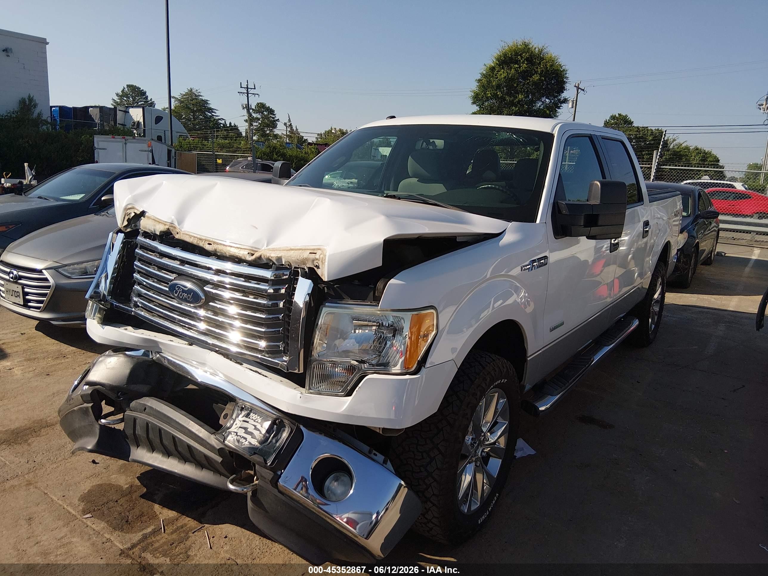 2011 Ford F-150 Xlt Белый vin: 1FTFW1ET9BFD20516