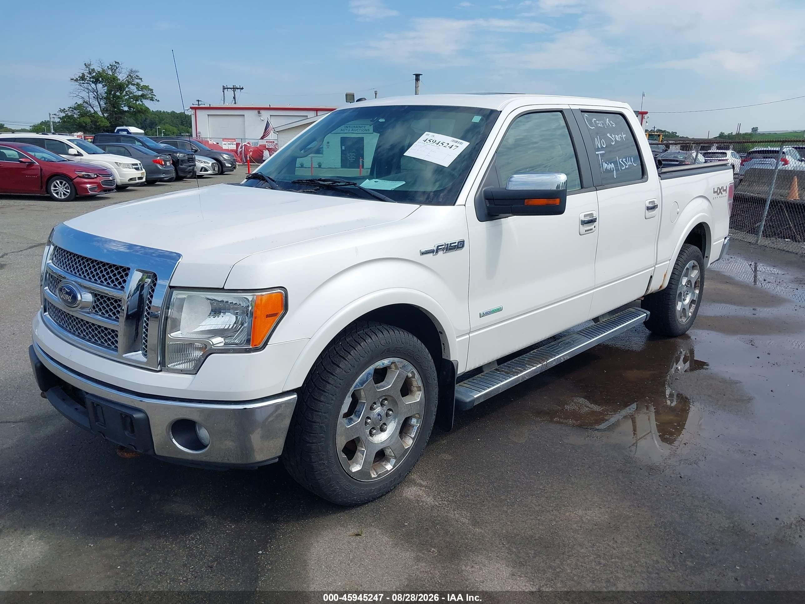 2011 Ford F-150 Lariat Белый vin: 1FTFW1ET9BFD24405