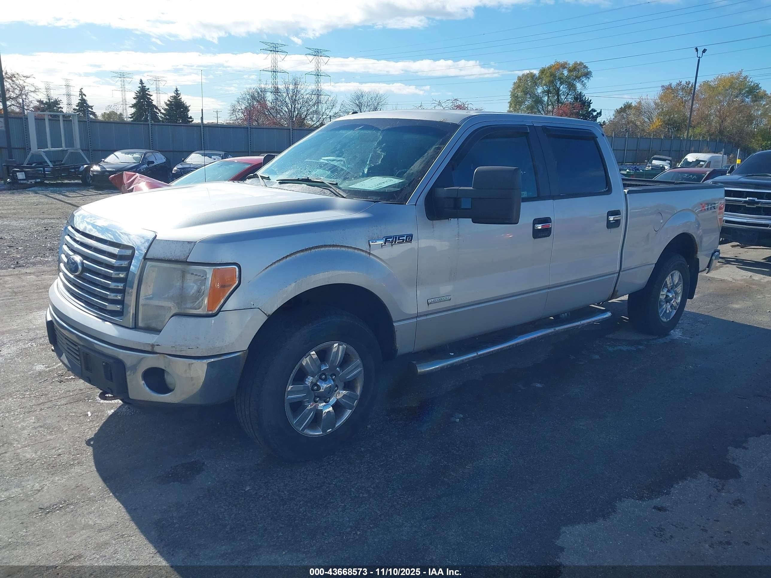 2012 Ford F-150 Xlt Silver vin: 1FTFW1ET9CFA63813