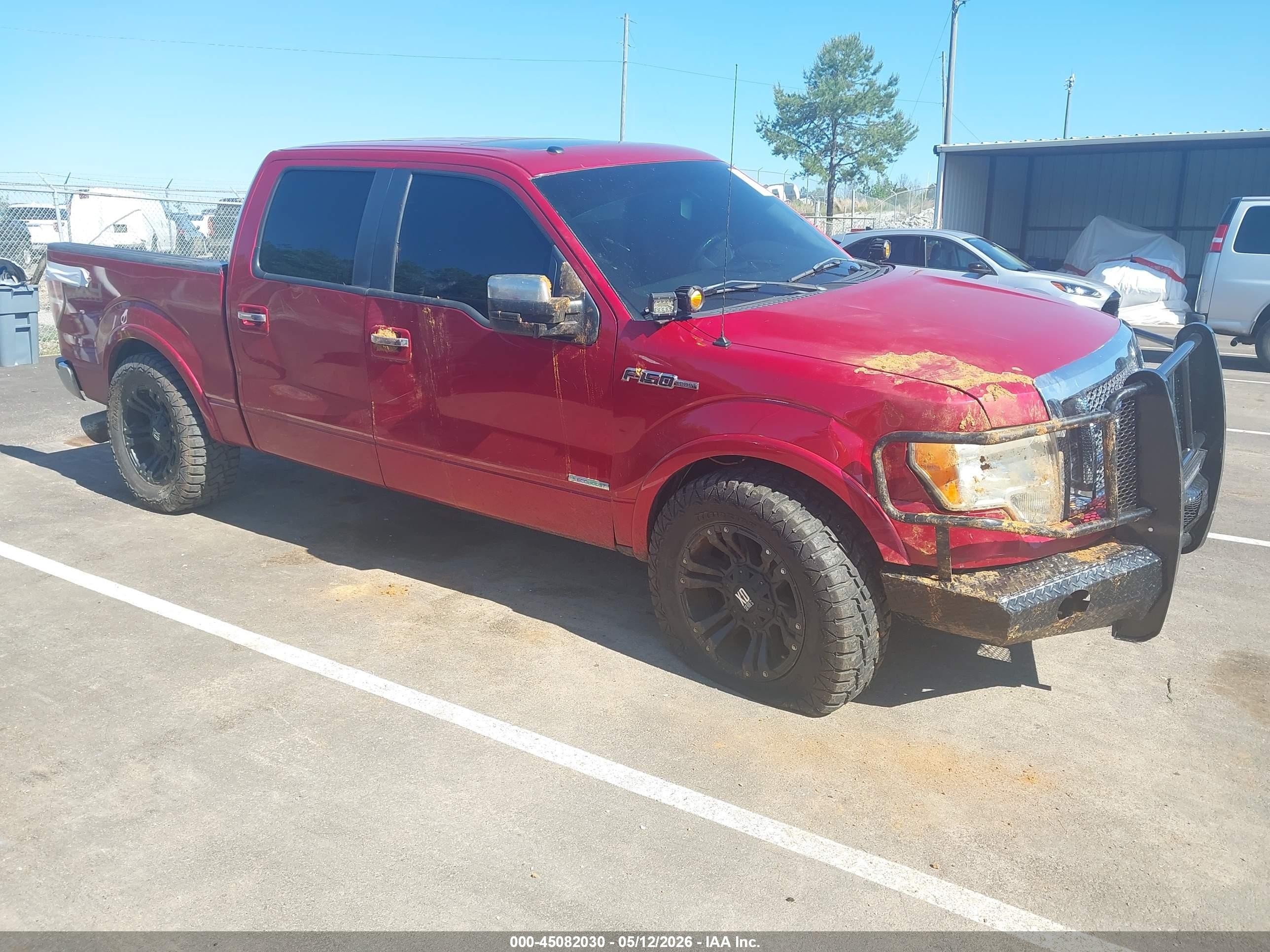 2012 Ford F-150 Lariat Бордовый vin: 1FTFW1ET9CFB06353