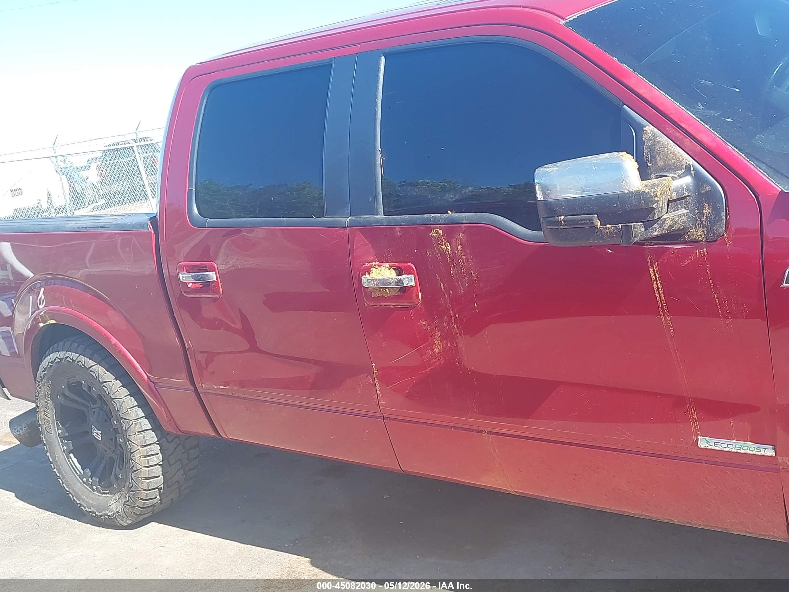 2012 Ford F-150 Lariat Бордовый vin: 1FTFW1ET9CFB06353