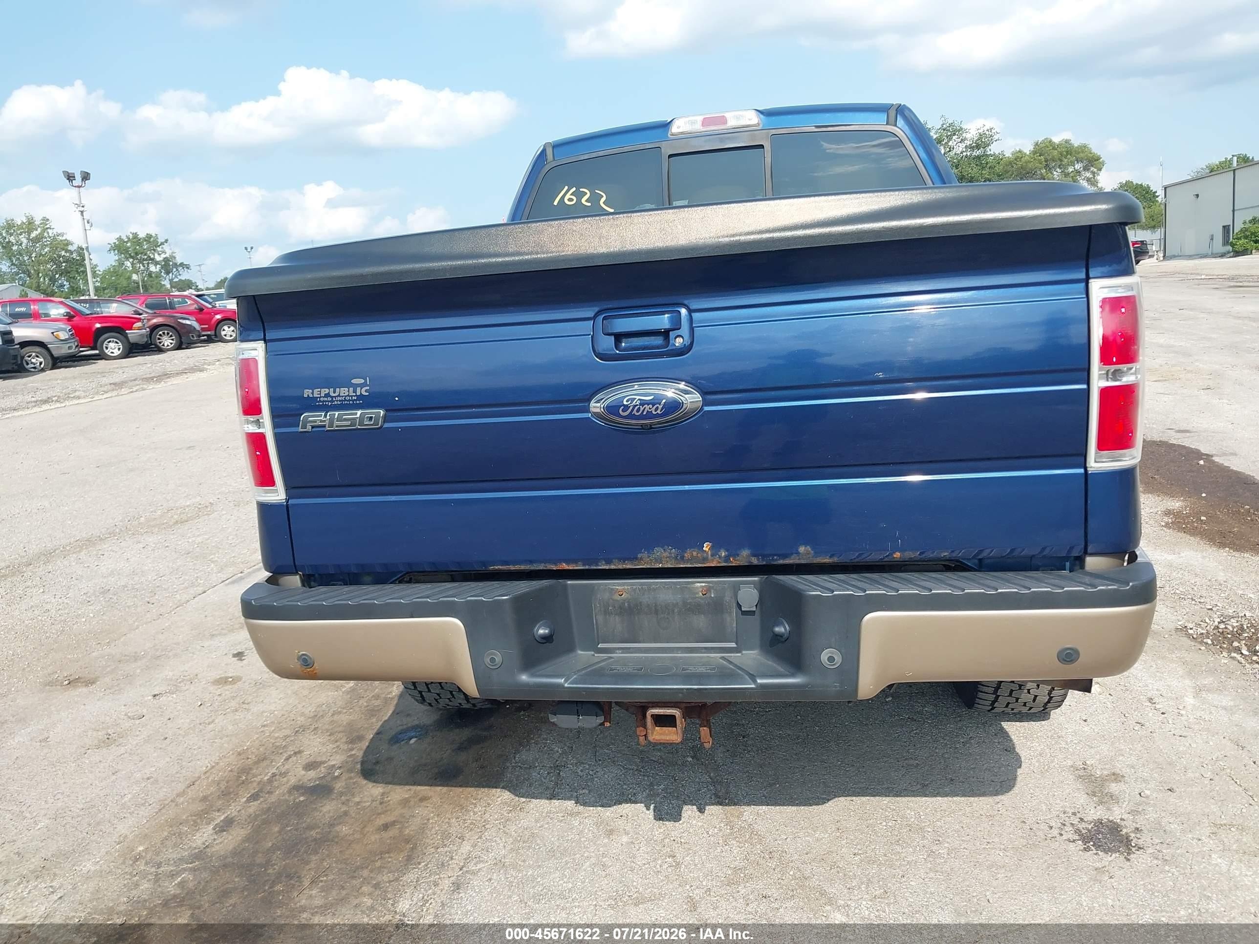 2012 Ford F-150 Lariat Blue vin: 1FTFW1ET9CFB64348