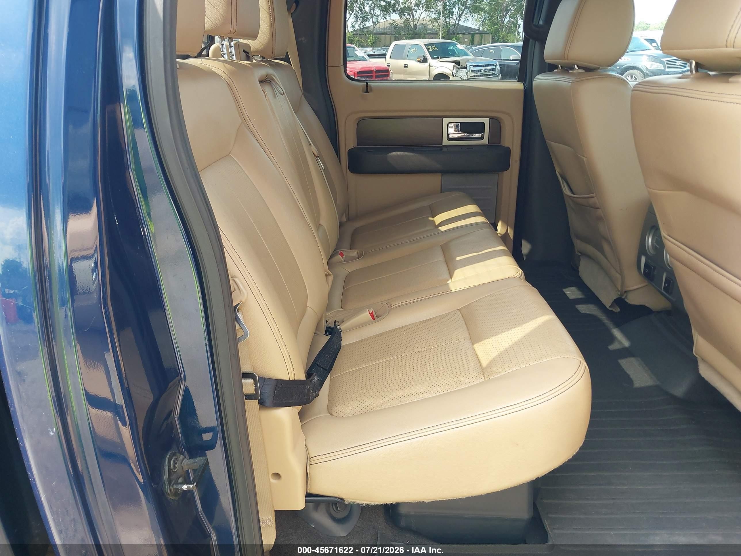2012 Ford F-150 Lariat Blue vin: 1FTFW1ET9CFB64348