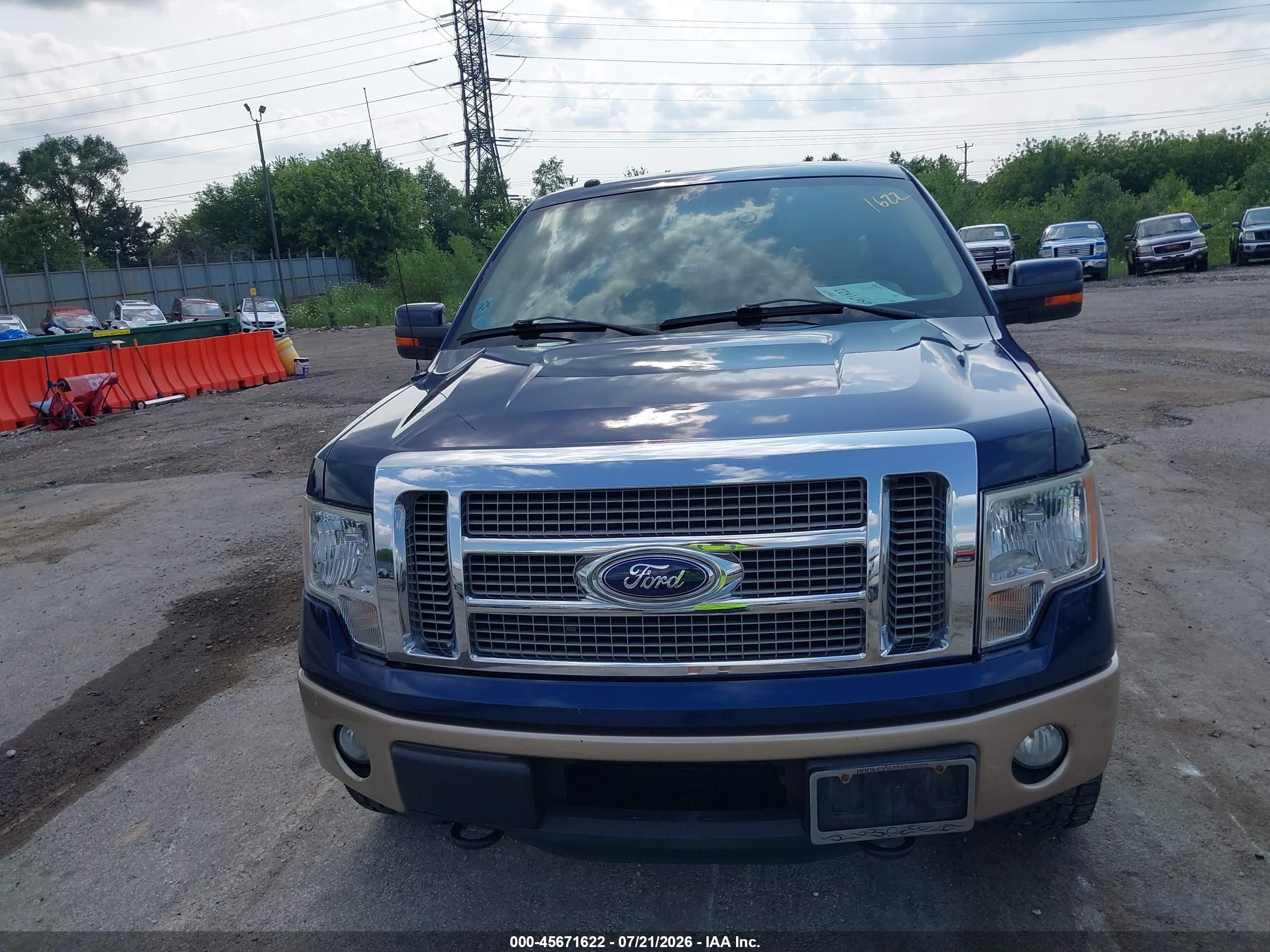 2012 Ford F-150 Lariat Blue vin: 1FTFW1ET9CFB64348