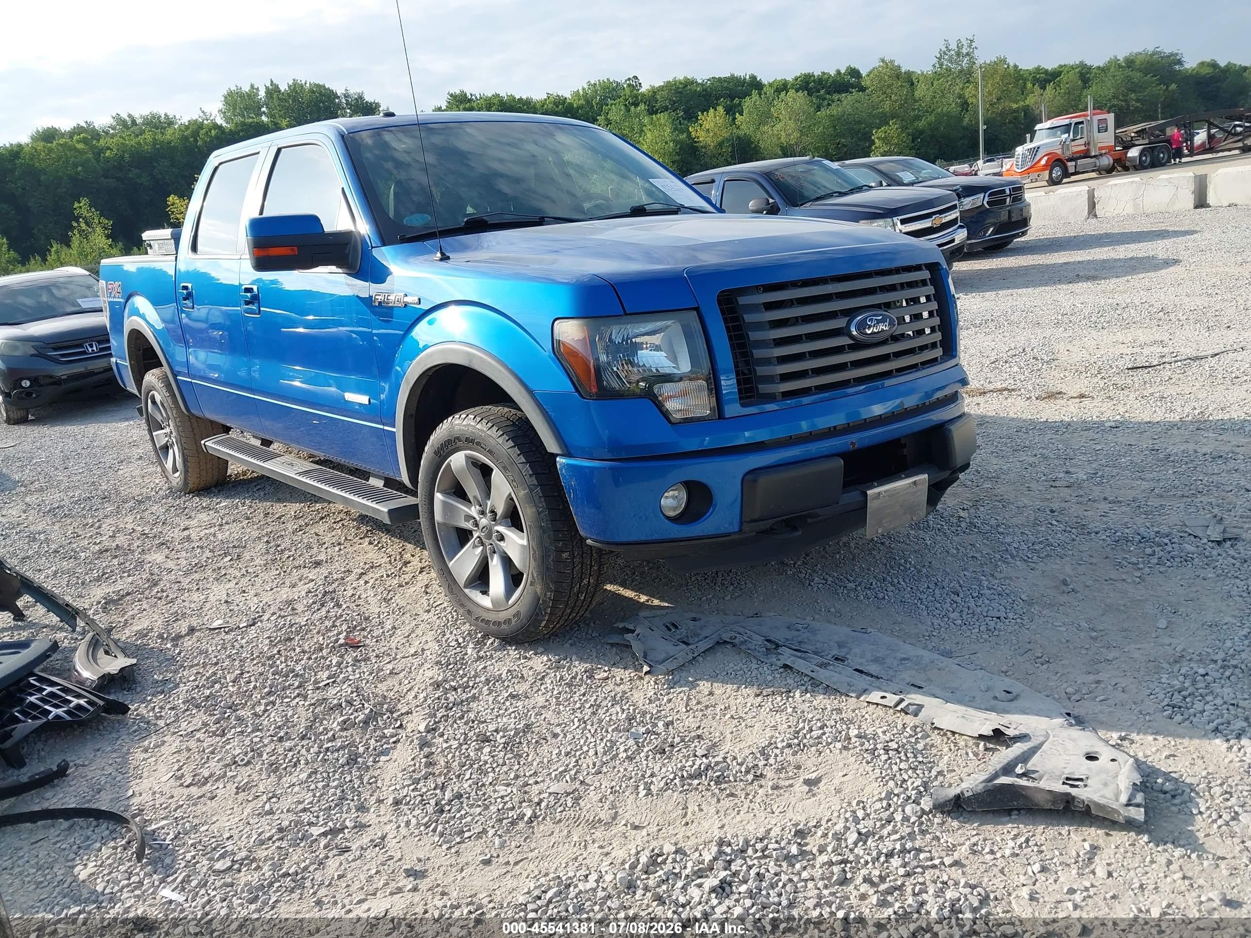 2012 Ford F-150 Fx4/king Ranch/lariat/platinum/xl/xlt Blue vin: 1FTFW1ET9CFC74459