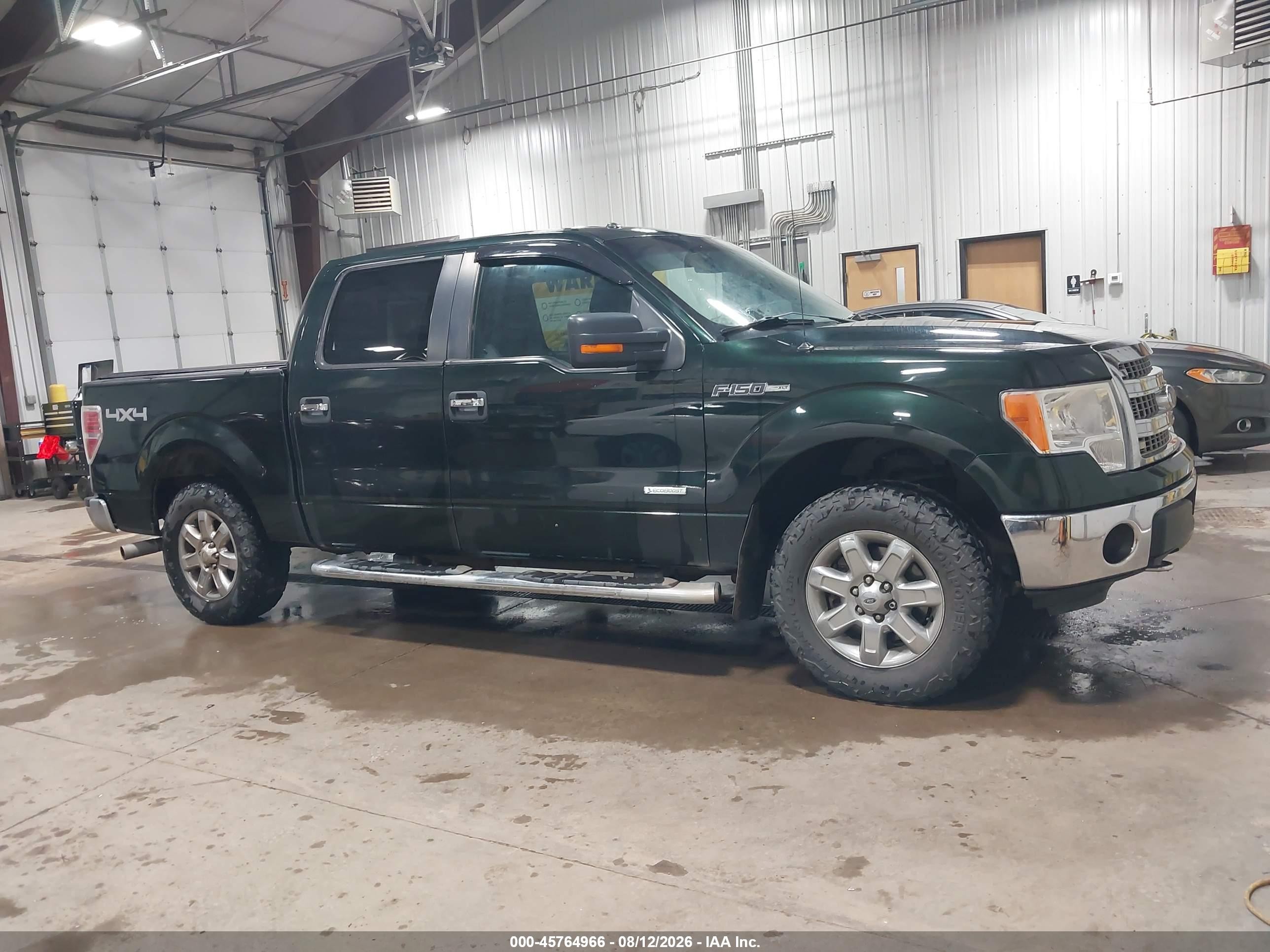 2013 Ford F-150 Xlt Green vin: 1FTFW1ET9DFA28996