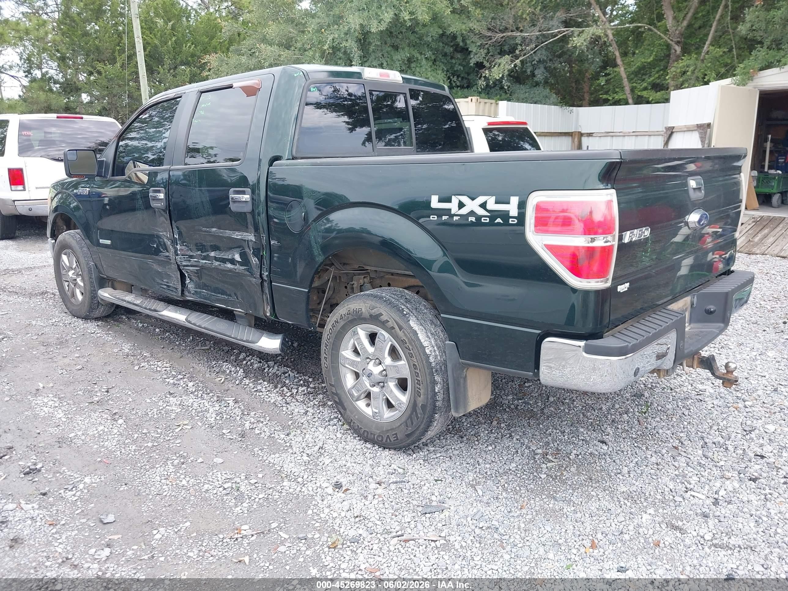 2013 Ford F-150 Xlt Green vin: 1FTFW1ET9DFB48474