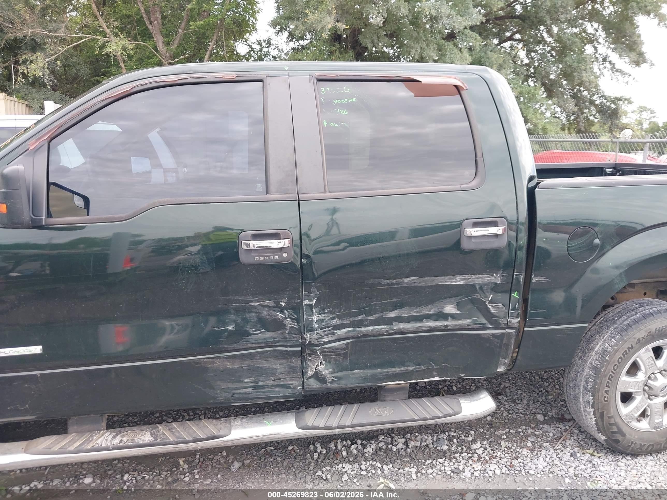 2013 Ford F-150 Xlt Green vin: 1FTFW1ET9DFB48474