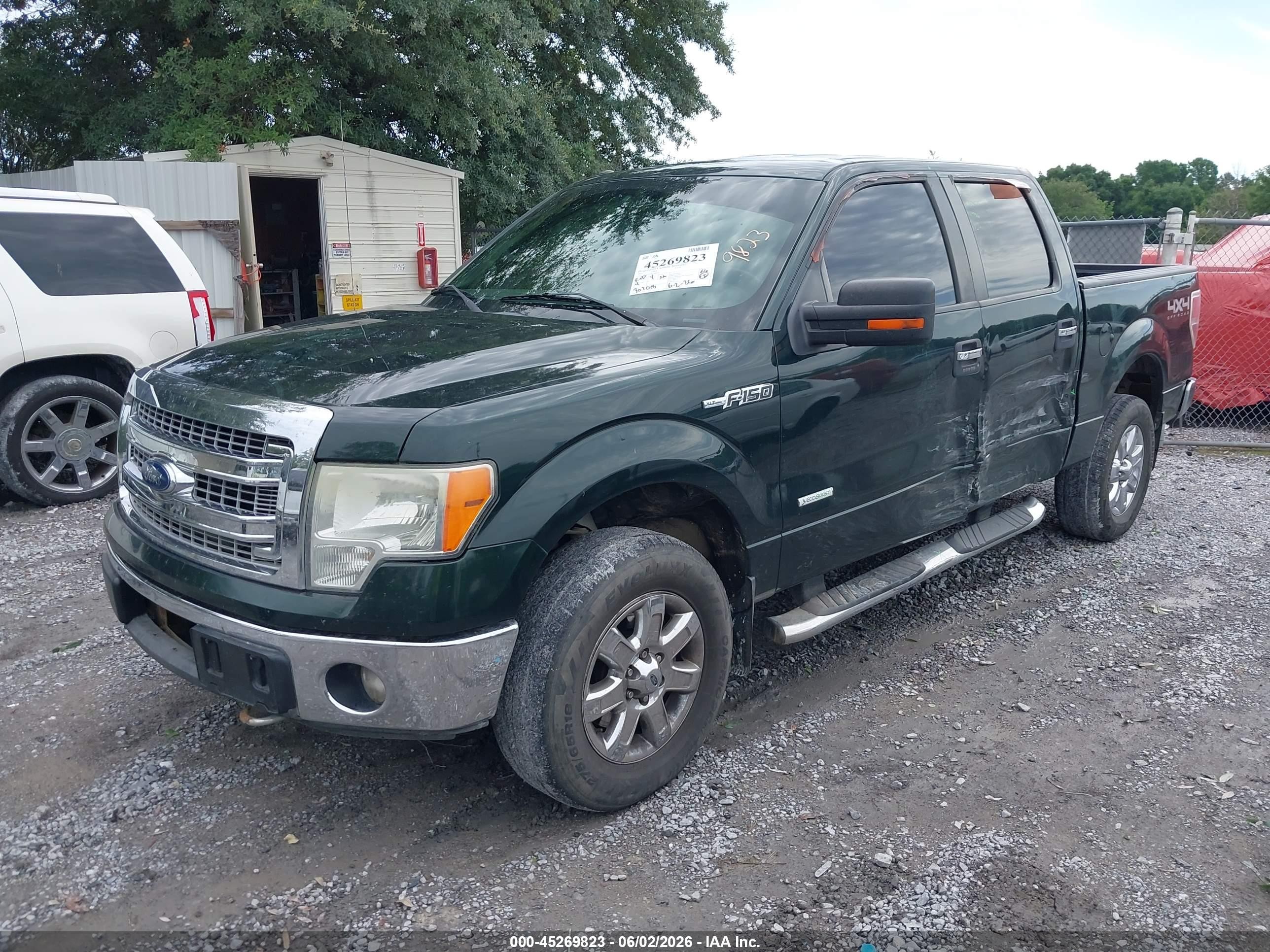 2013 Ford F-150 Xlt Green vin: 1FTFW1ET9DFB48474