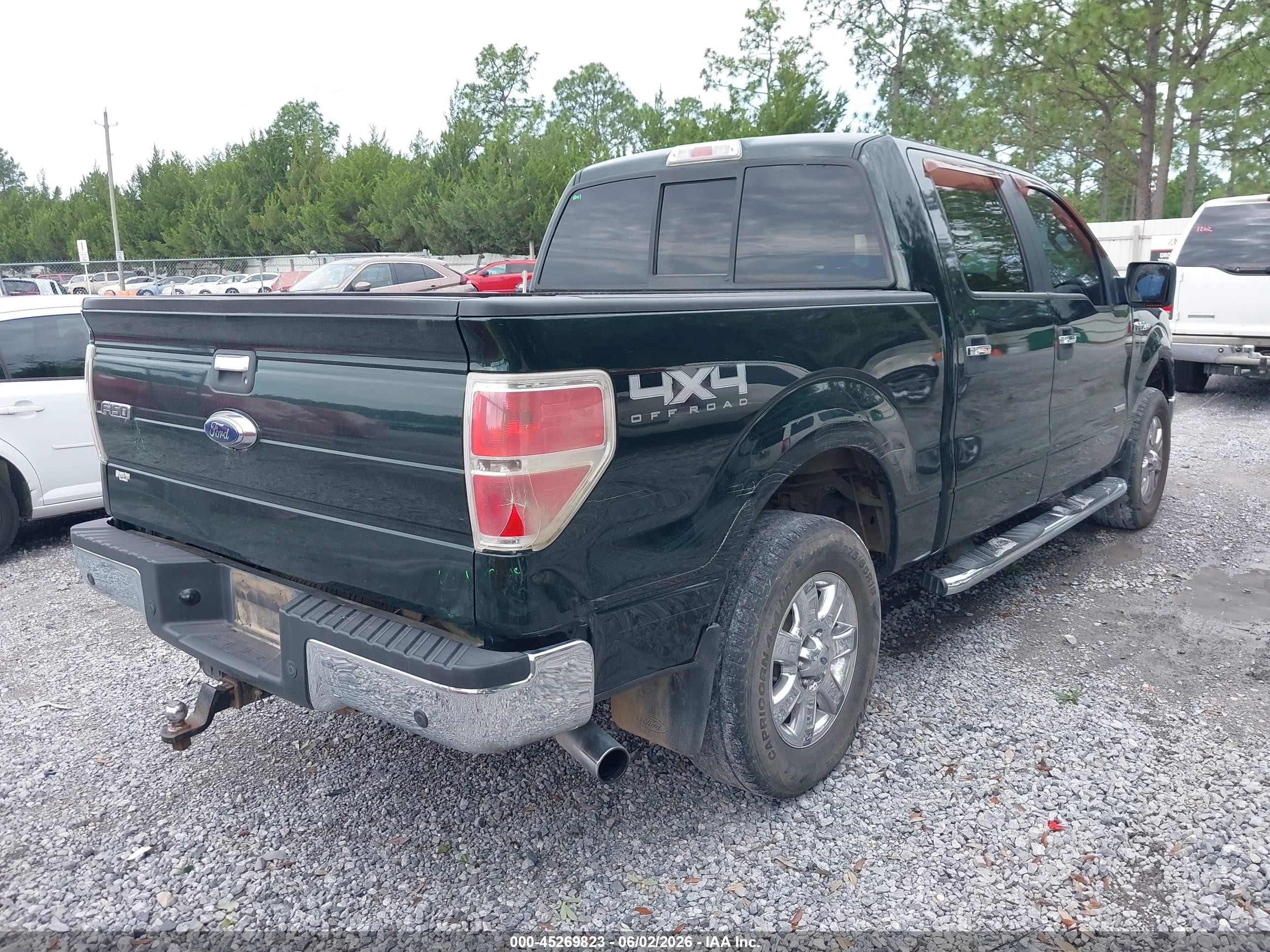 2013 Ford F-150 Xlt Green vin: 1FTFW1ET9DFB48474