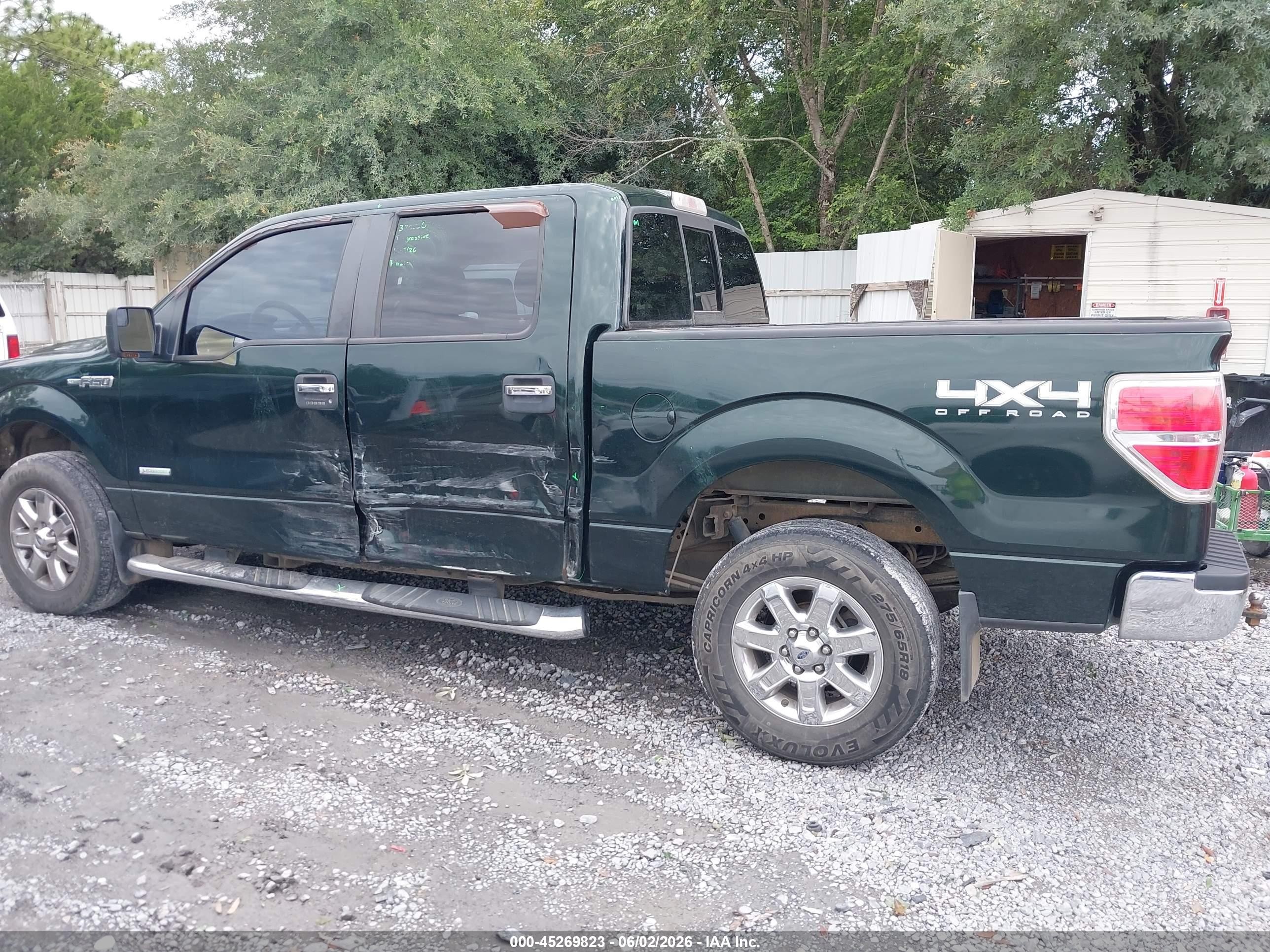 2013 Ford F-150 Xlt Green vin: 1FTFW1ET9DFB48474