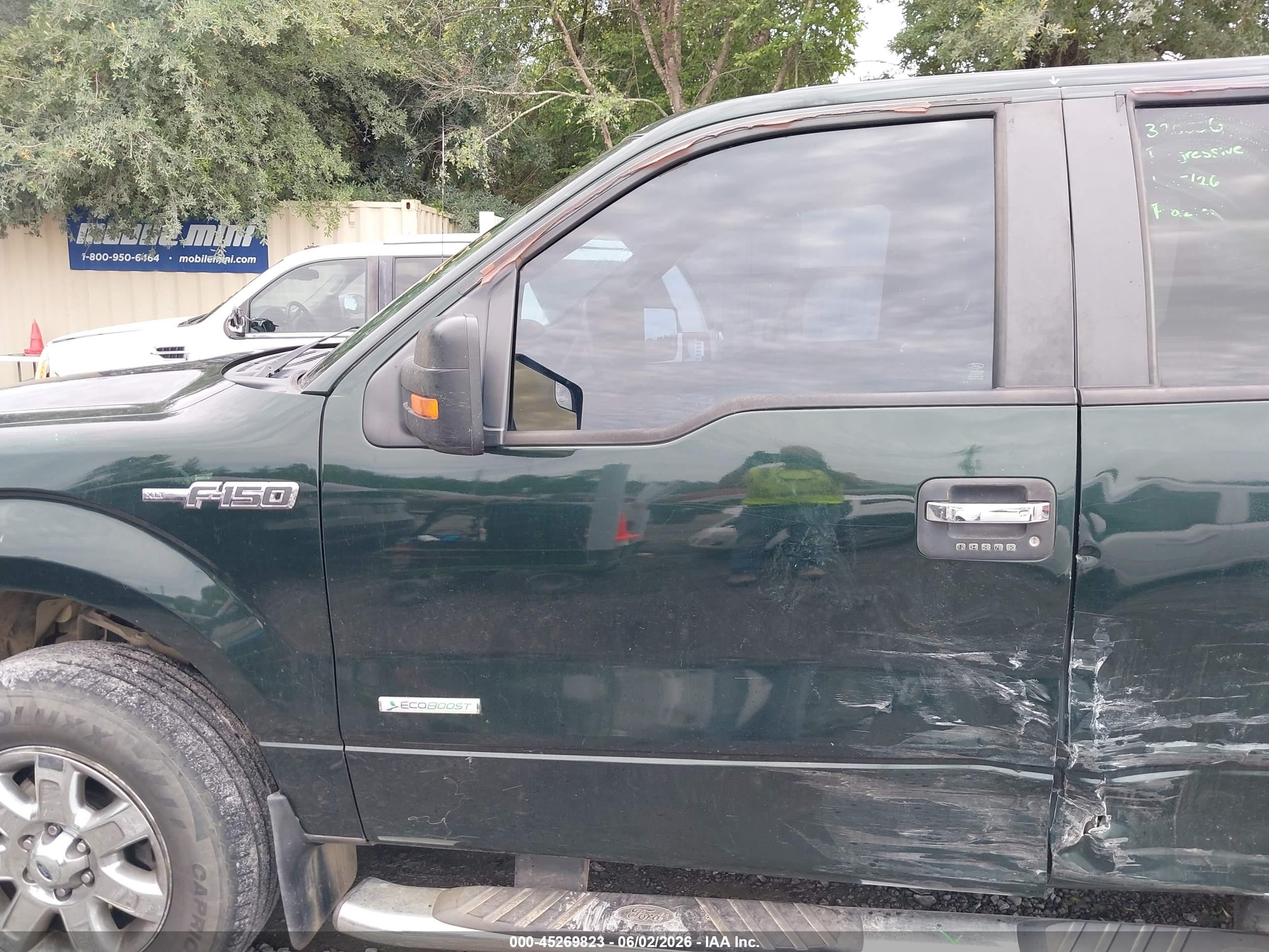 2013 Ford F-150 Xlt Green vin: 1FTFW1ET9DFB48474