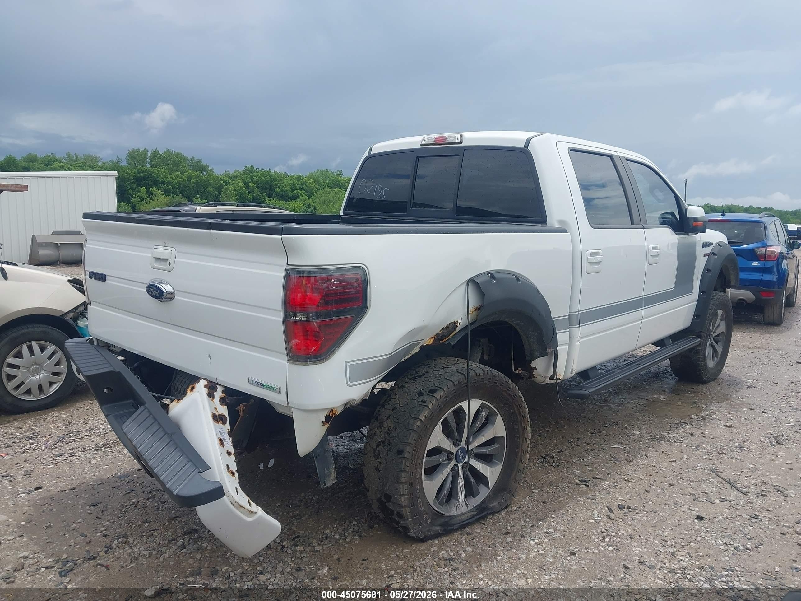 2013 Ford F-150 Fx4 White vin: 1FTFW1ET9DFD02195