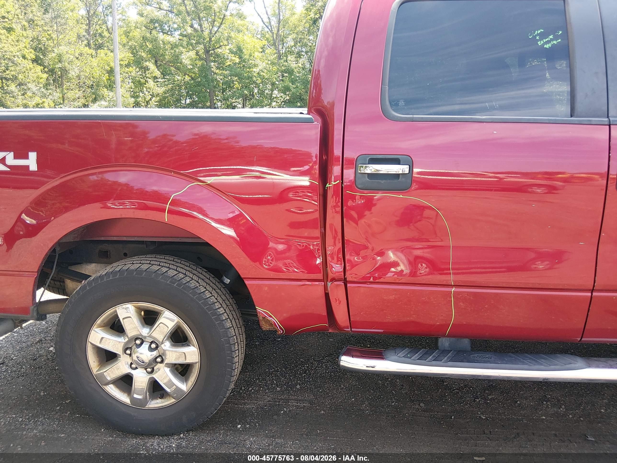 2013 Ford F-150 Xlt Red vin: 1FTFW1ET9DFD09079