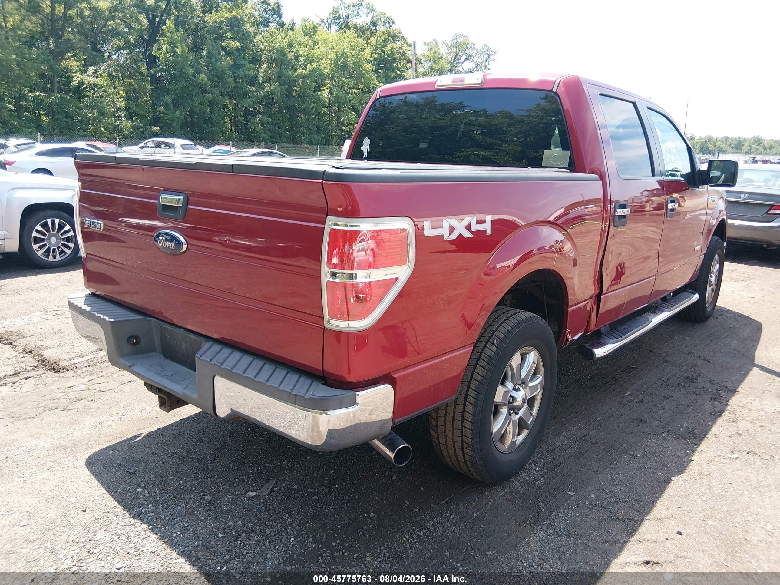 2013 Ford F-150 Xlt Red vin: 1FTFW1ET9DFD09079