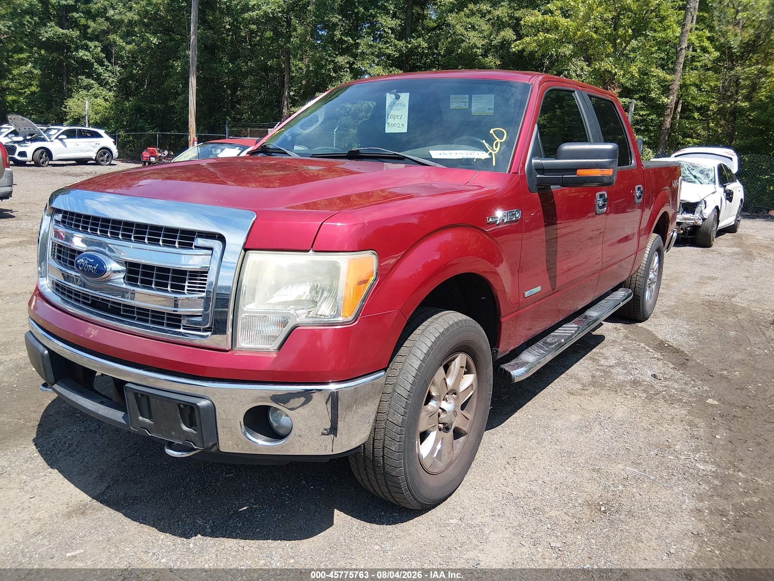 2013 Ford F-150 Xlt Red vin: 1FTFW1ET9DFD09079