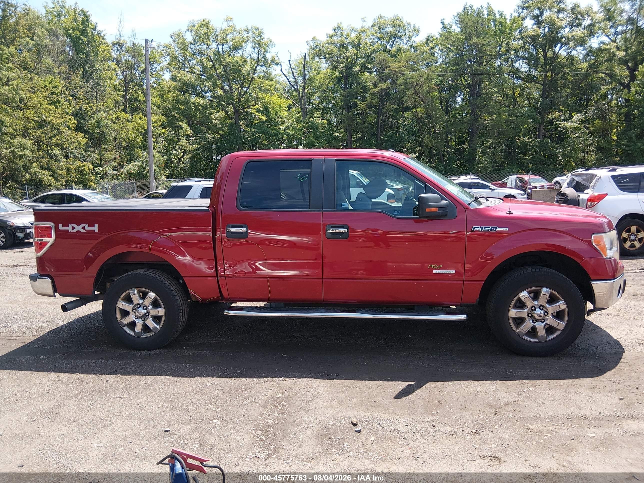 2013 Ford F-150 Xlt Red vin: 1FTFW1ET9DFD09079