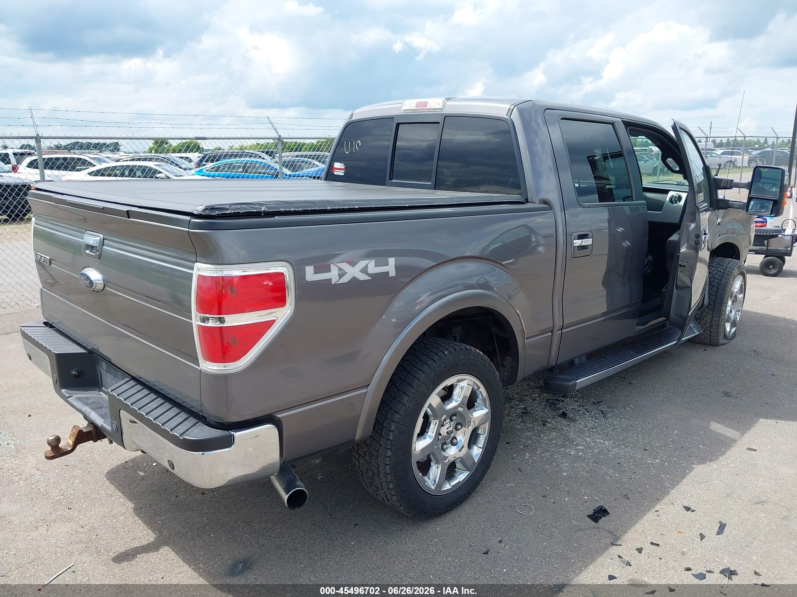 2013 Ford F-150 Lariat Gray vin: 1FTFW1ET9DKF32309