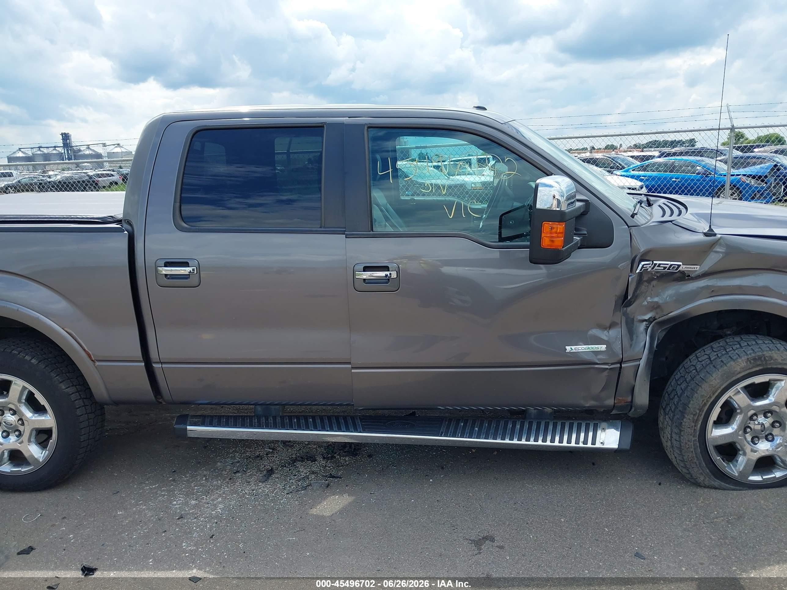 2013 Ford F-150 Lariat Gray vin: 1FTFW1ET9DKF32309