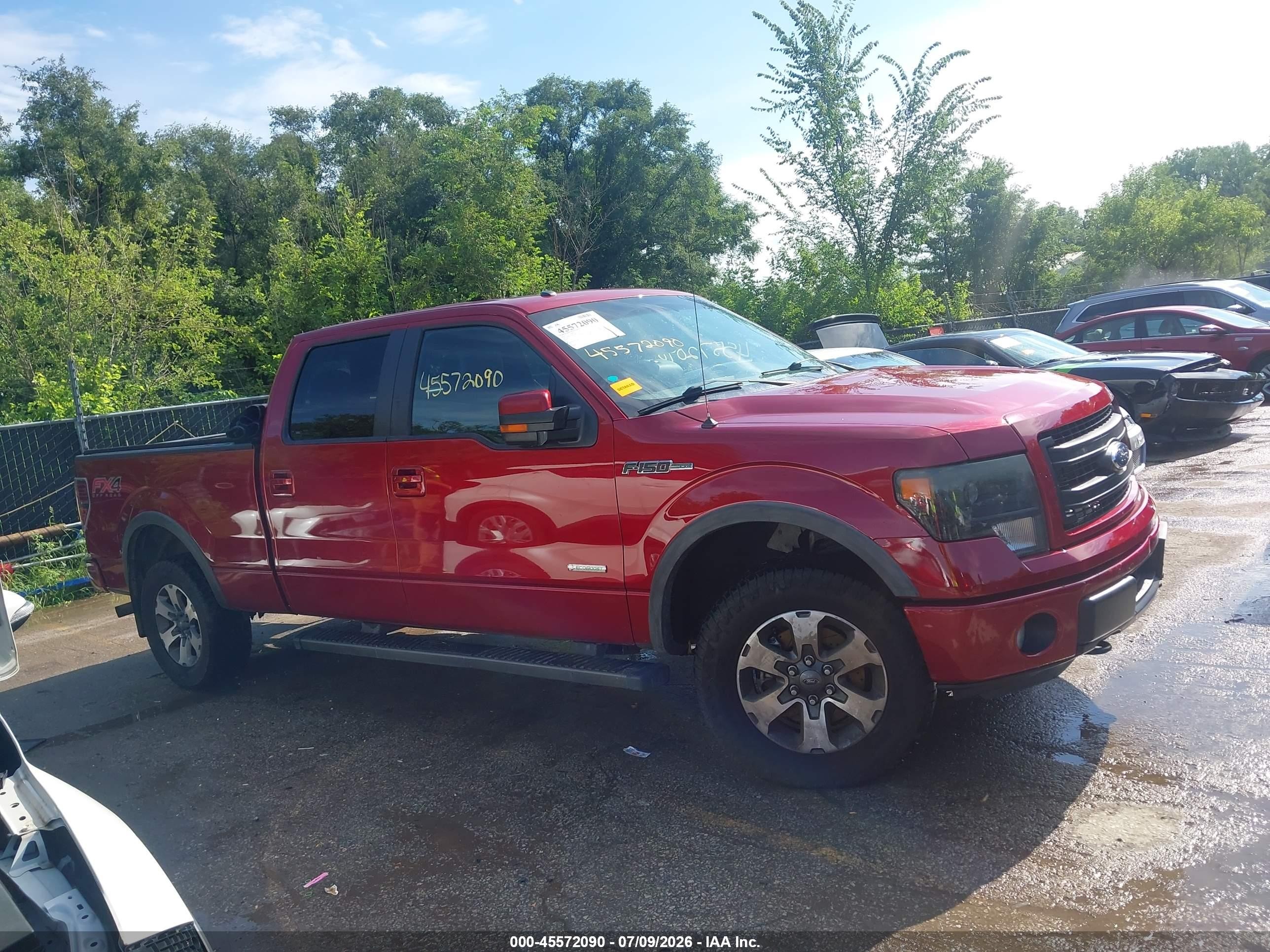 2014 Ford F-150 Fx4/king Ranch/lariat/limited/platinum/xl/xlt Red vin: 1FTFW1ET9EFC98974