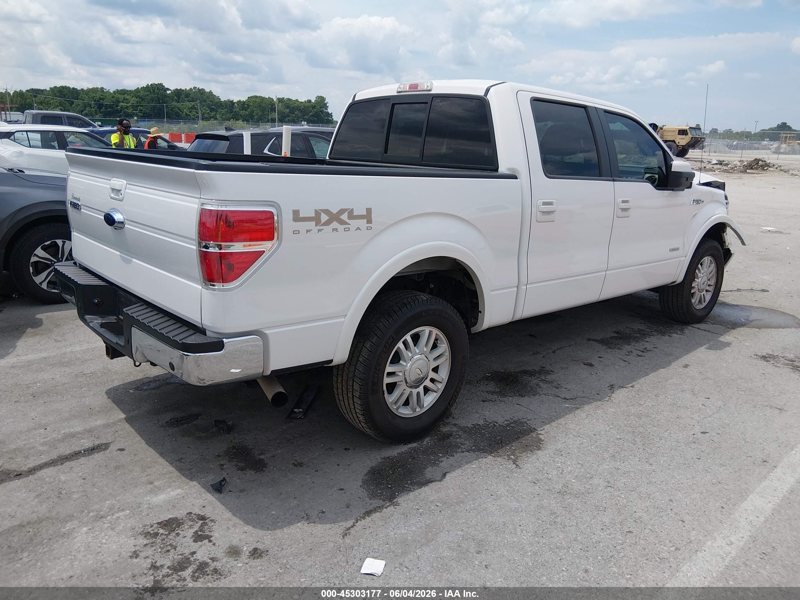 2011 Ford F-150 Lariat White vin: 1FTFW1ETXBFB83828