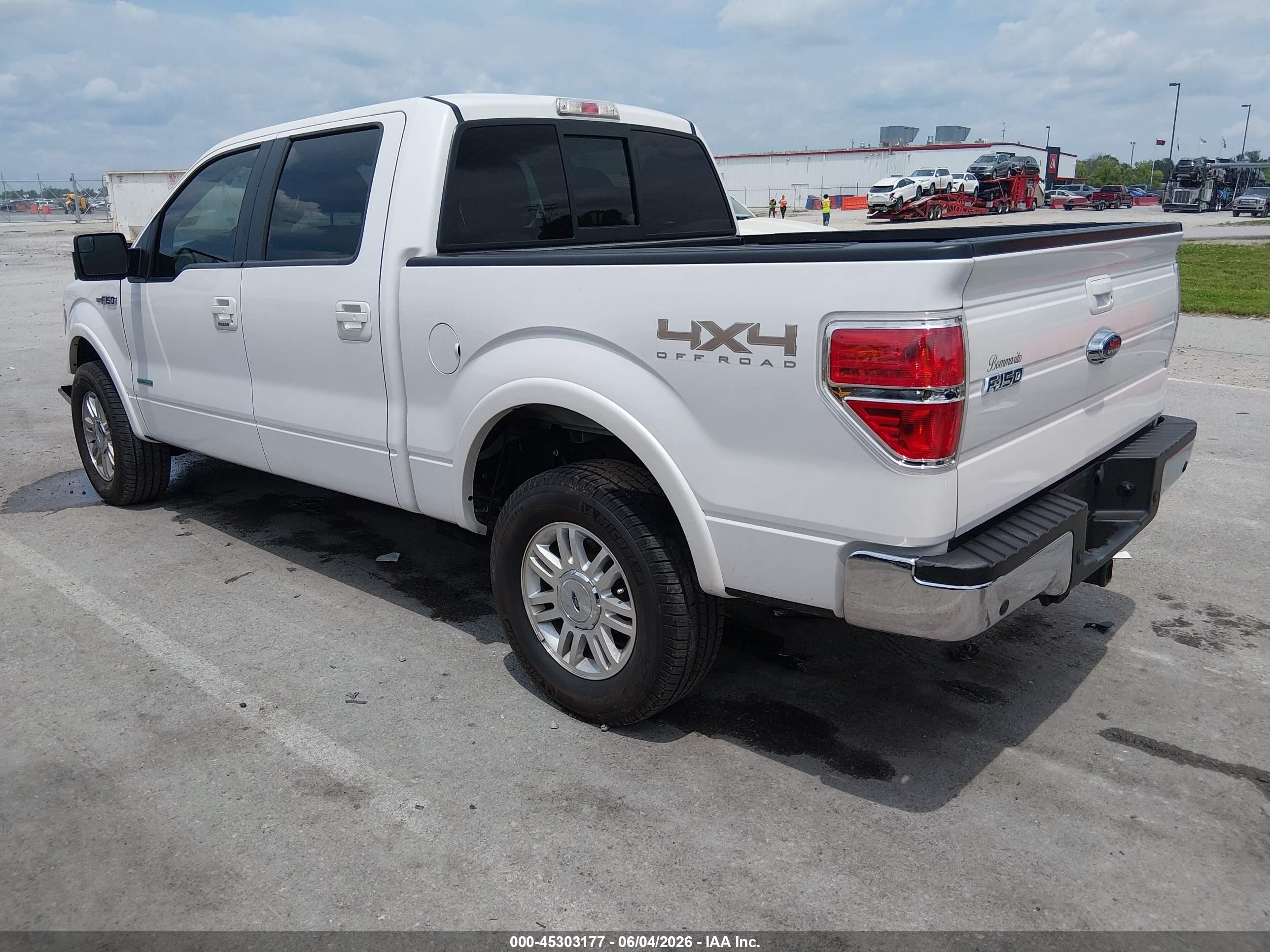 2011 Ford F-150 Lariat White vin: 1FTFW1ETXBFB83828