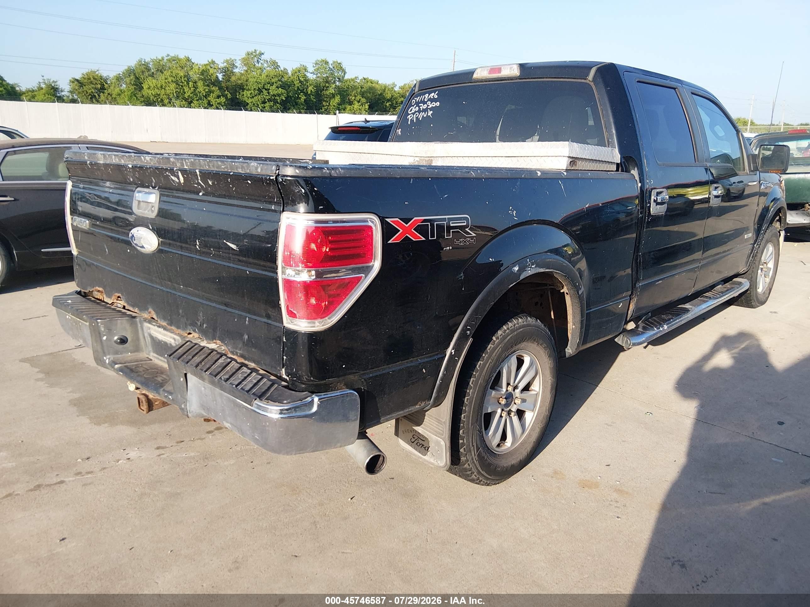 2011 Ford F-150 Xlt Черный vin: 1FTFW1ETXBFC79605