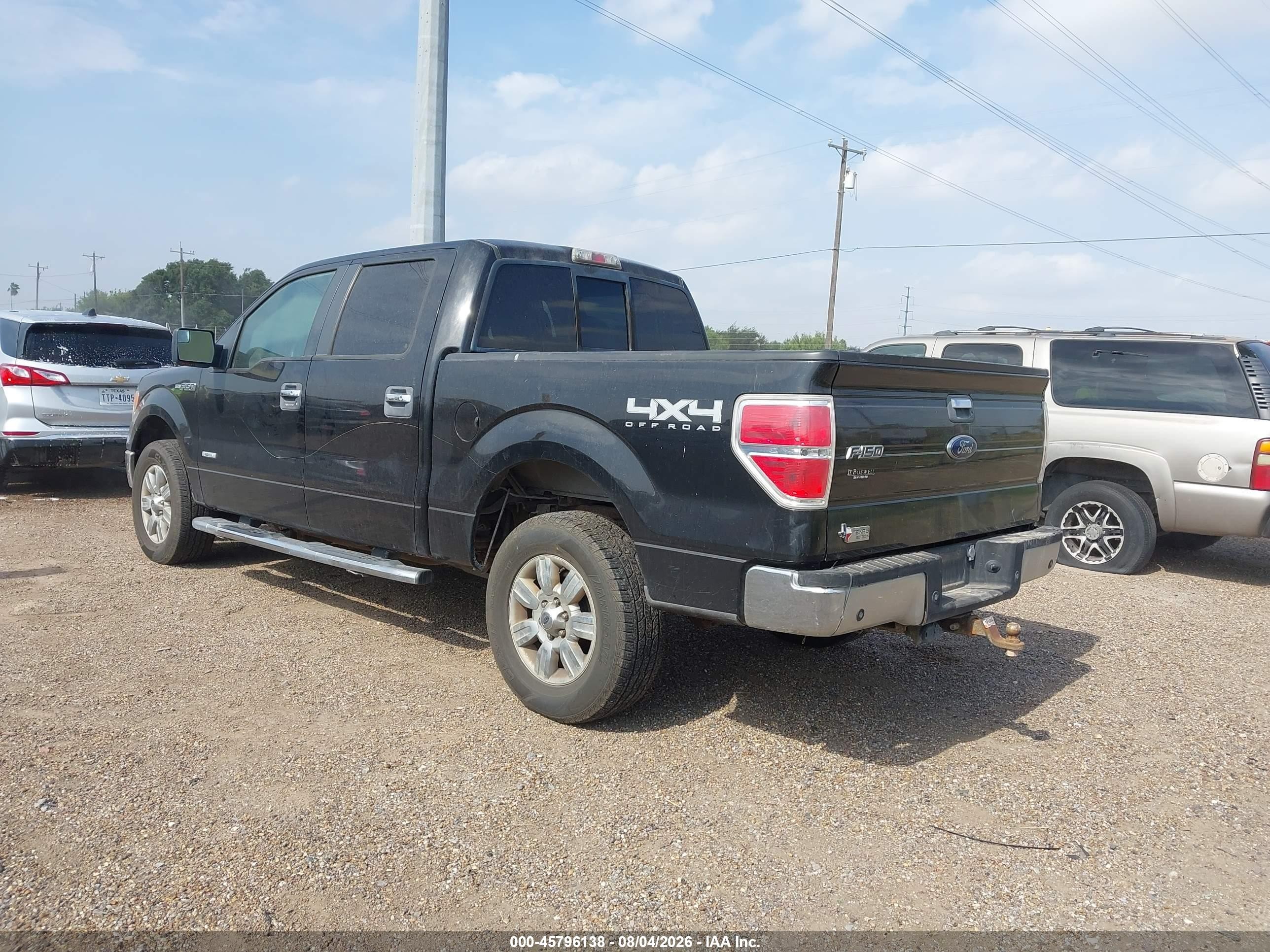 2012 Ford F-150 Xlt Black vin: 1FTFW1ETXCFA12210