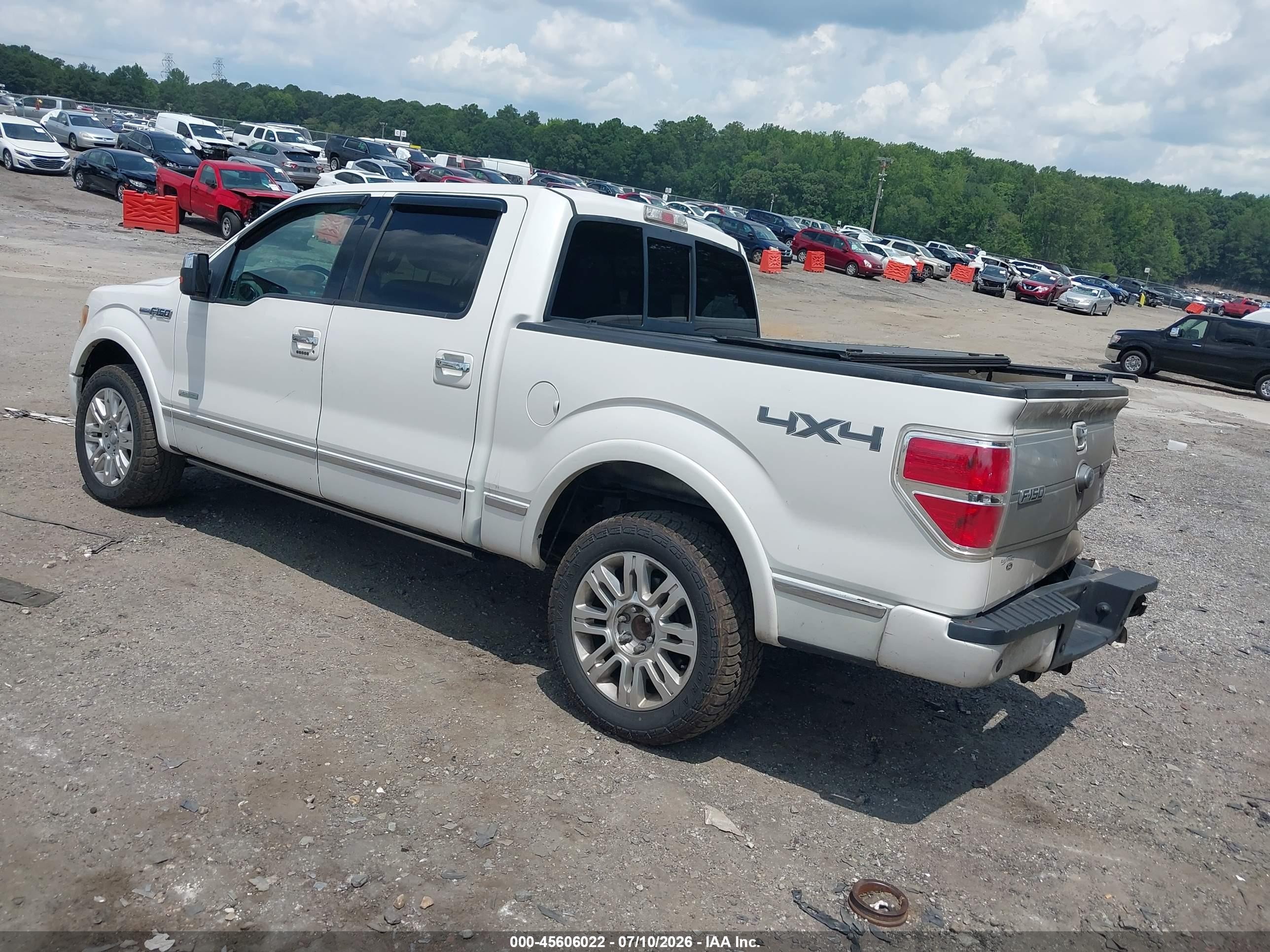 2012 Ford F-150 Platinum White vin: 1FTFW1ETXCFA20212